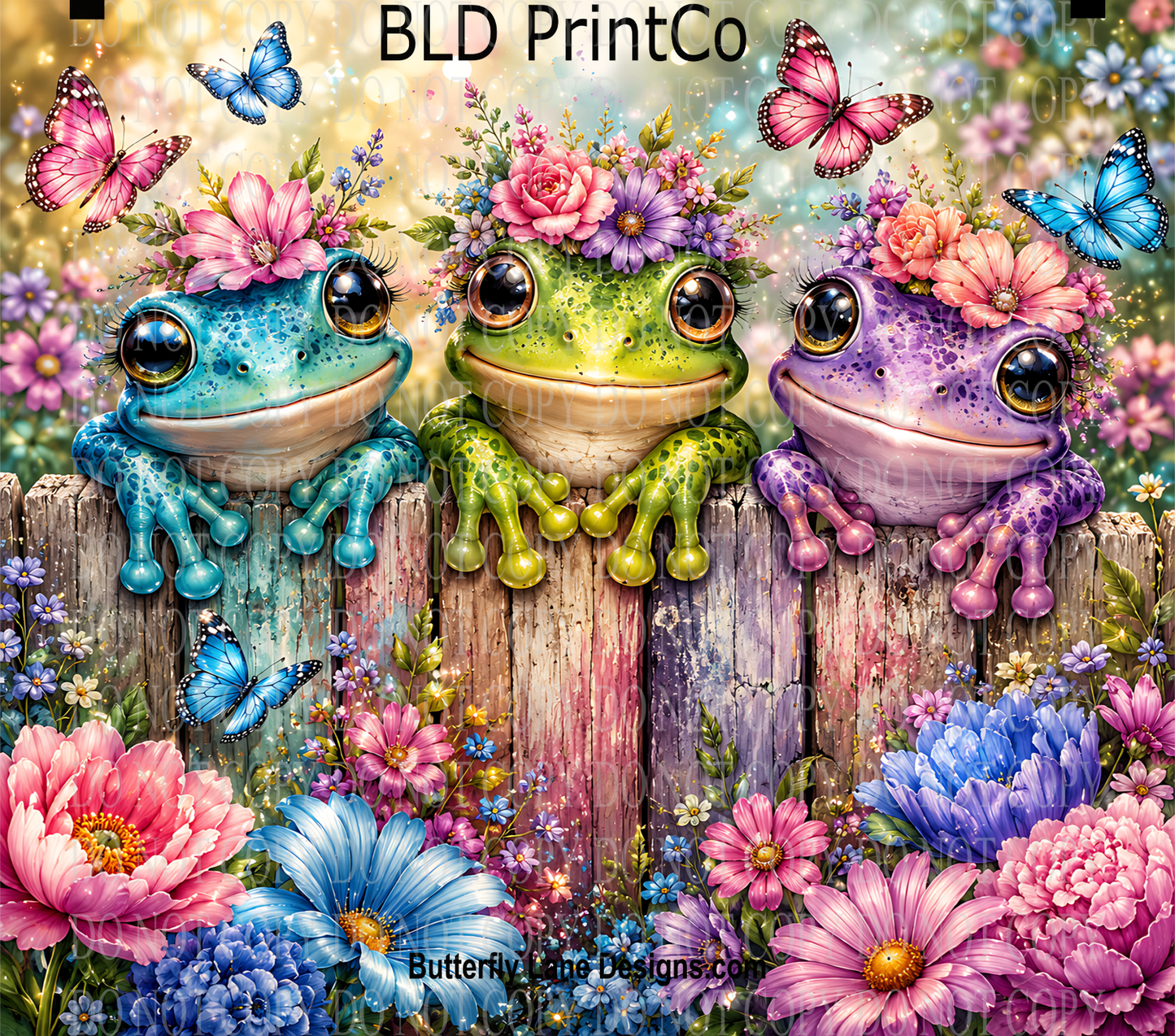 Floral Frogs | Butterflies & Peonies | W984