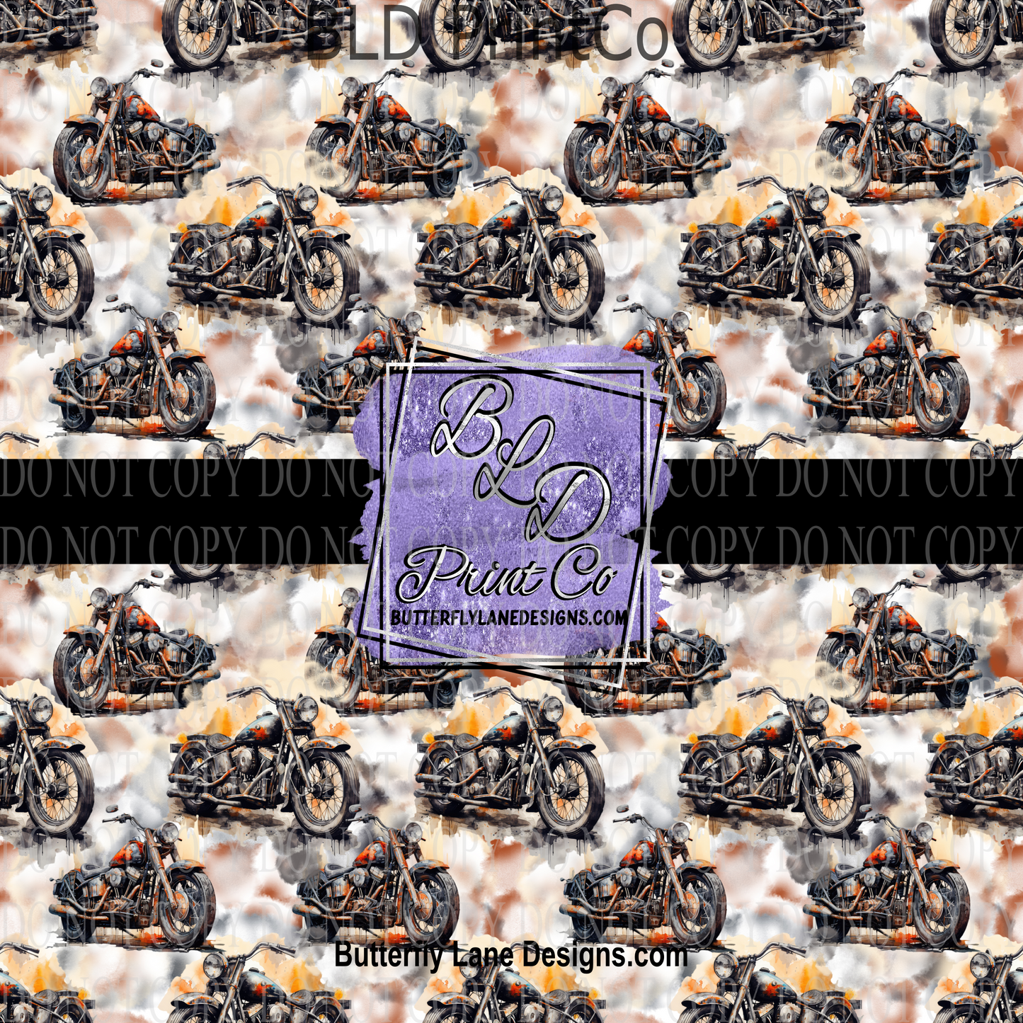 Watercolor Motorcycle PV 1118 :: Patterned Vinyl