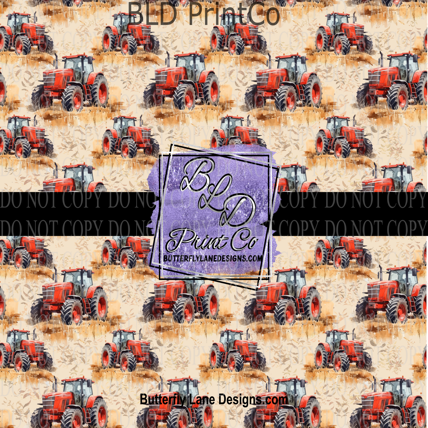 Watercolor Red Tractor PV 1115 :: Patterned Vinyl
