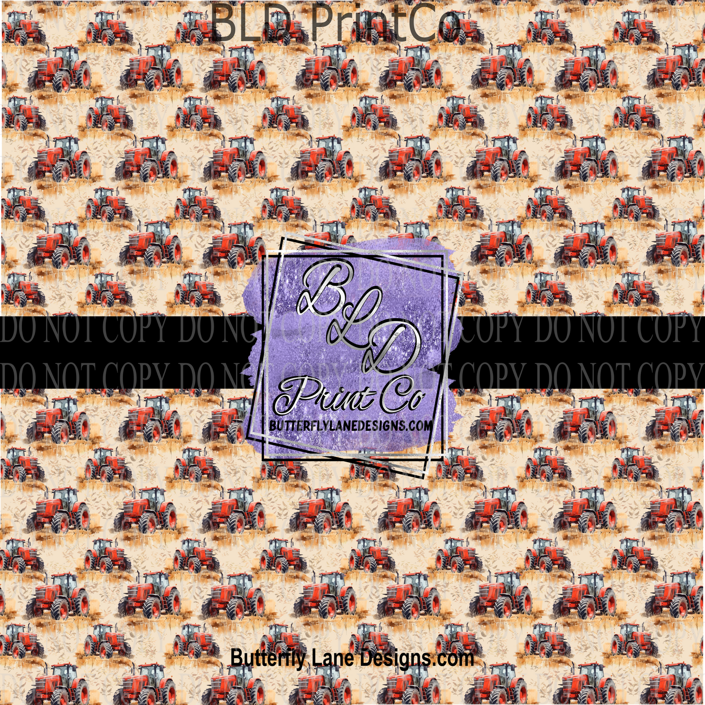 Watercolor Red Tractor PV 1115 :: Patterned Vinyl