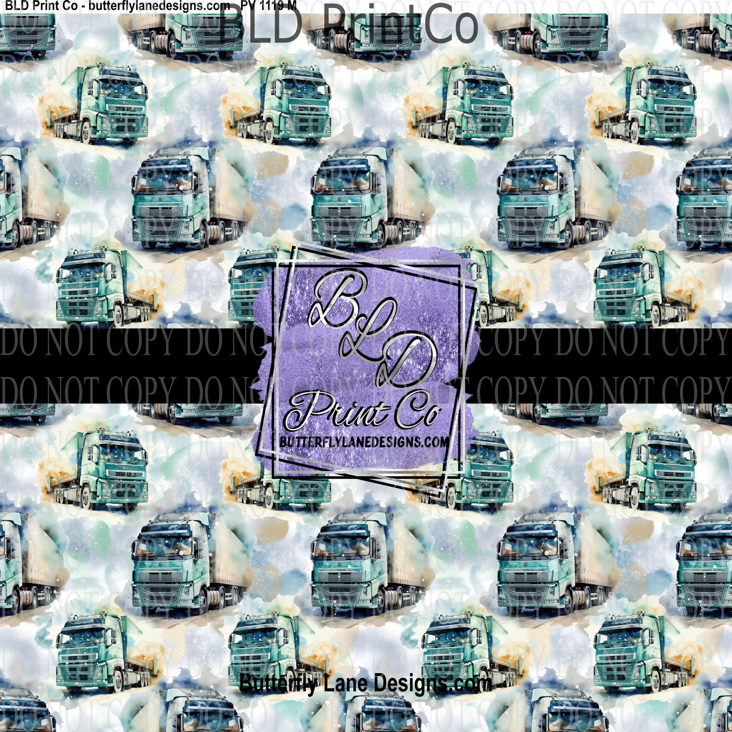 Watercolor Trucker PV 1119 :: Patterned Vinyl