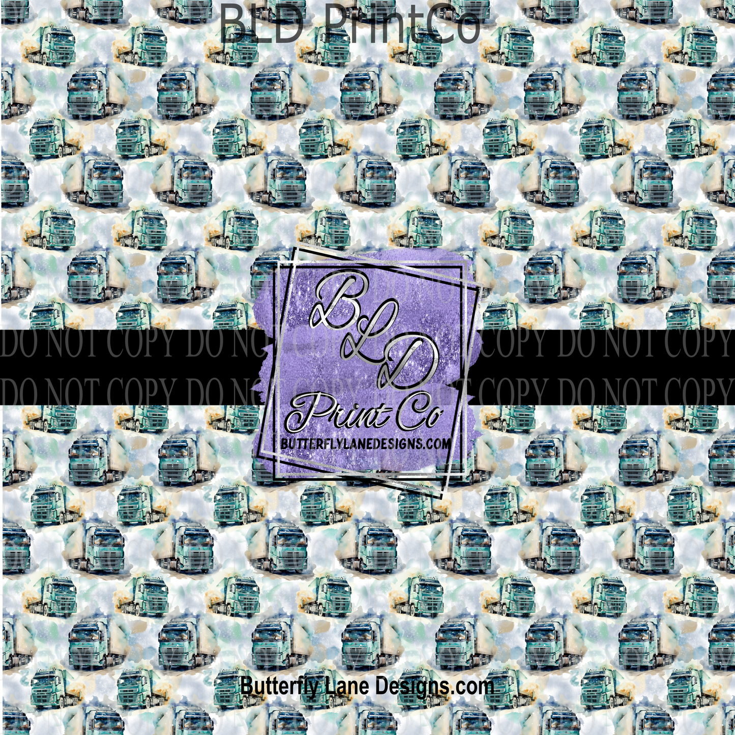 Watercolor Trucker PV 1119 :: Patterned Vinyl