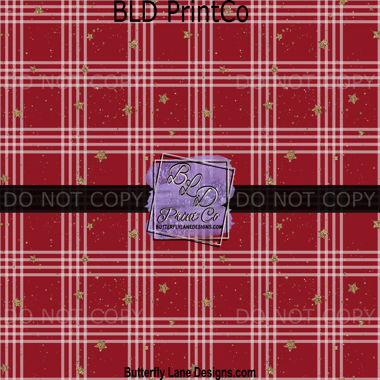Winter Plaid-Gold Stars- PV 1603