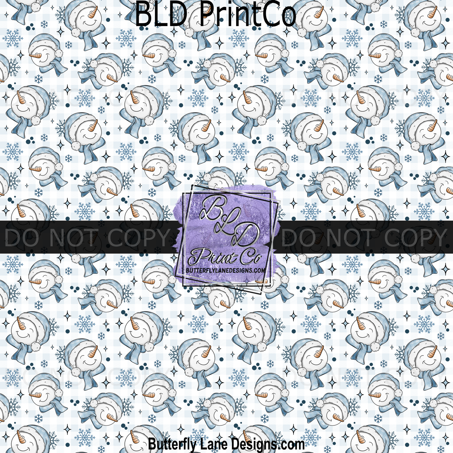 Winter Snowmen - Blue PV 1593