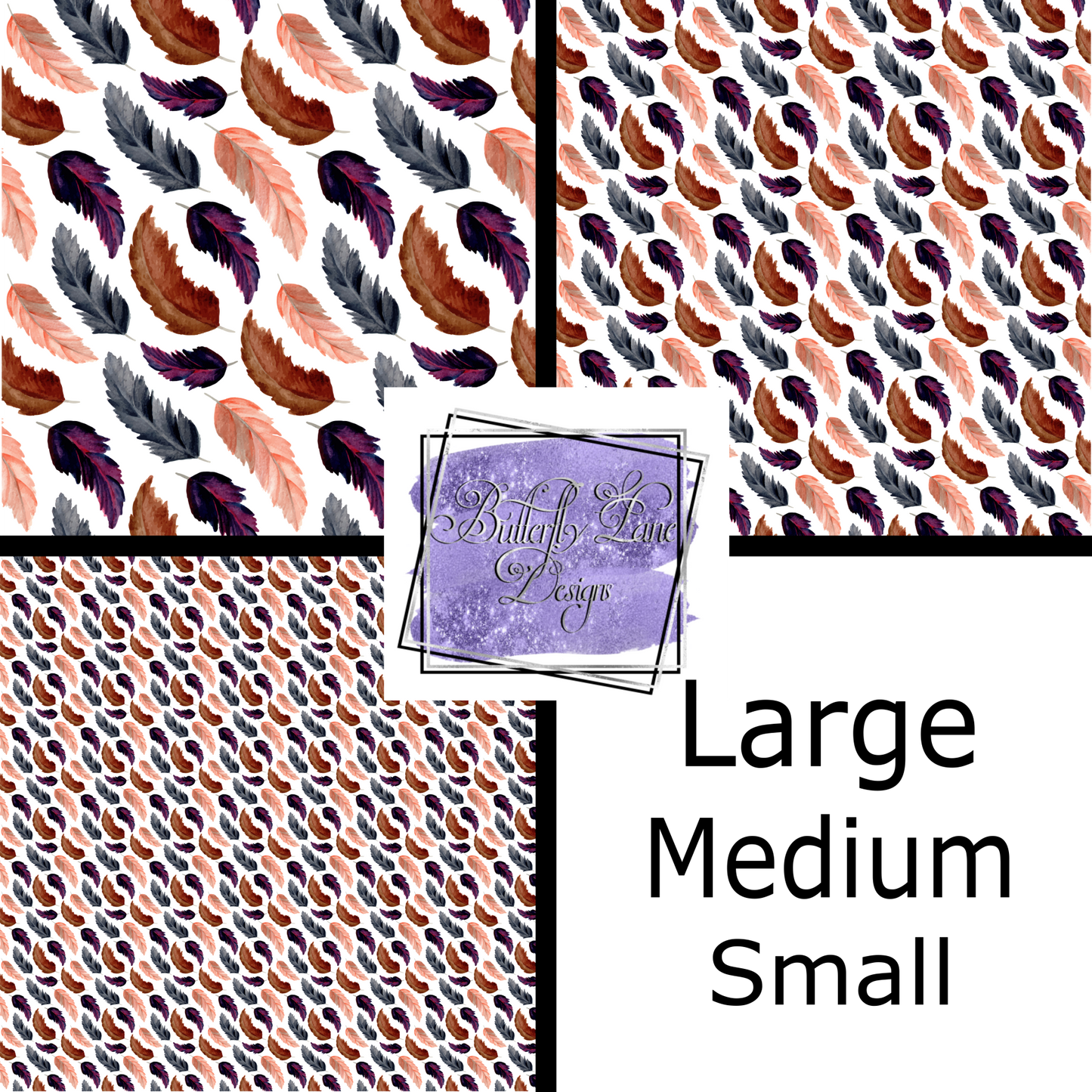 Feathers: Fall Colors-Patterned Vinyl 080