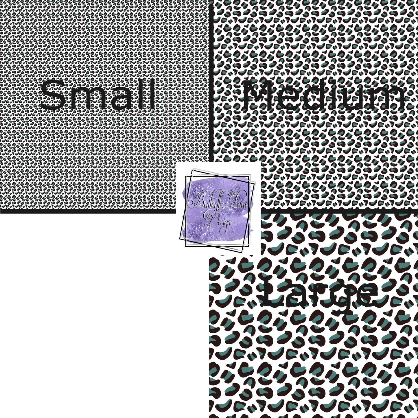 Leopard Print-Turquois PV121 Patterned Vinyl