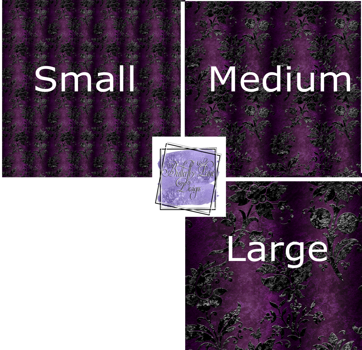 Purple-black velvet- PV139 Patterned Vinyl
