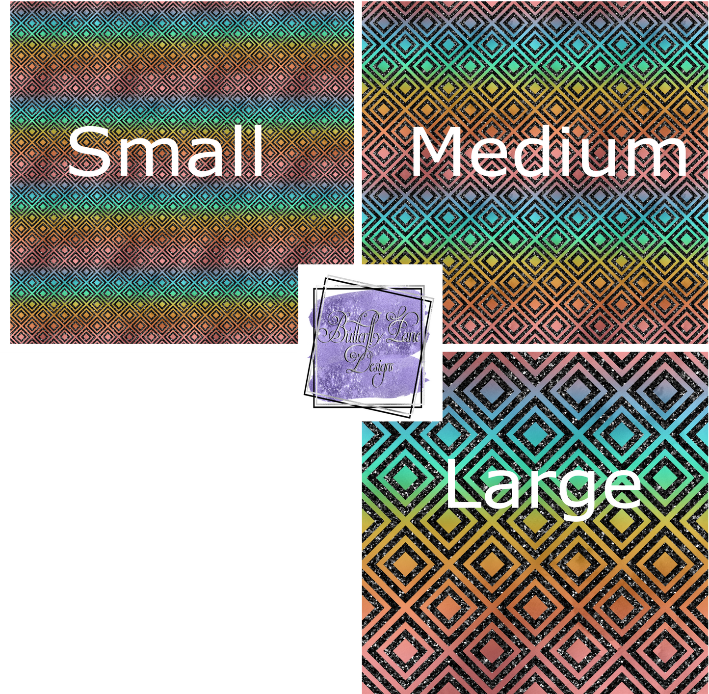 Neon squares black glitter PV142 Patterned Vinyl