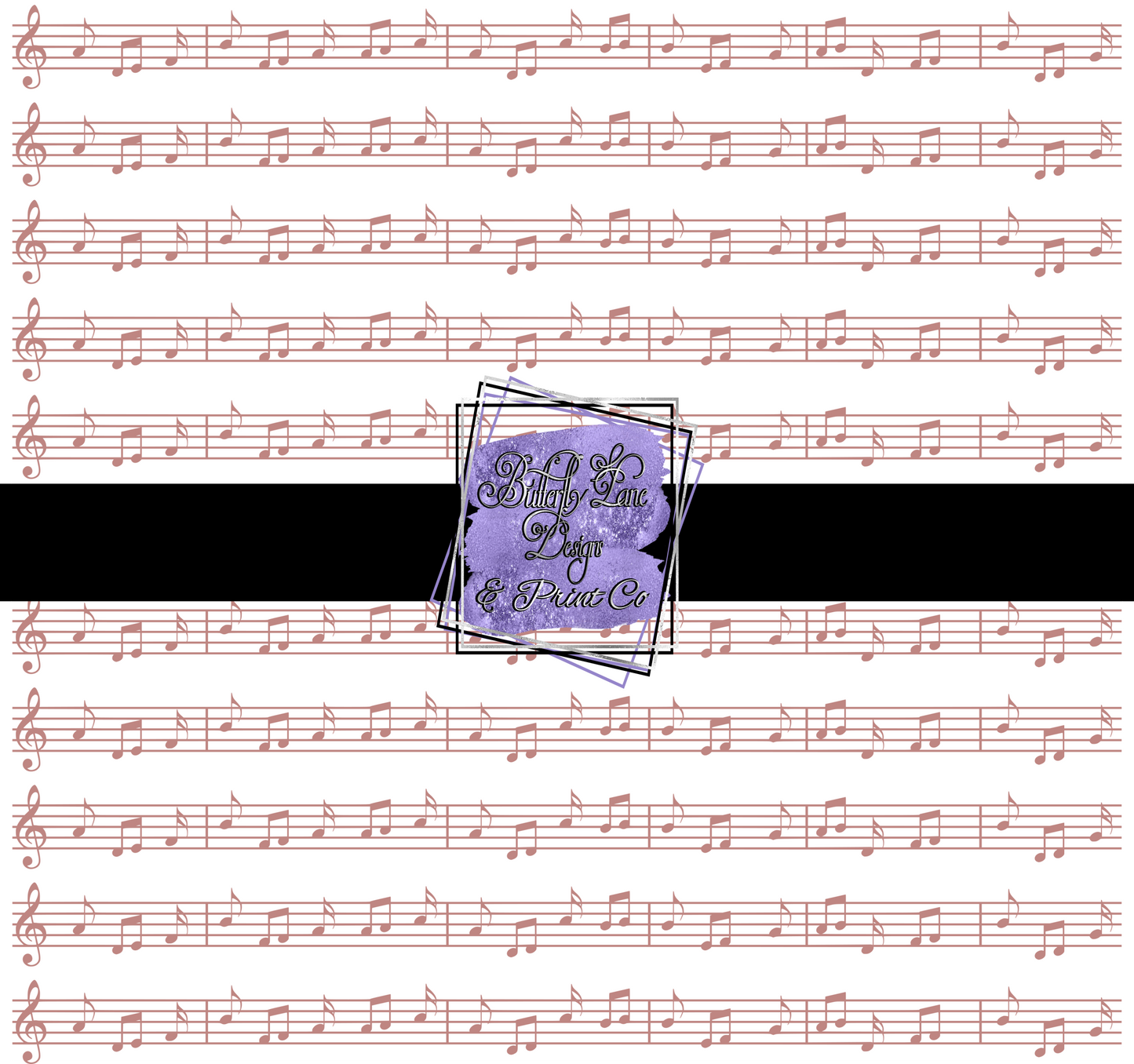 Dark Rose gold sheet music PV183- Patterned Vinyl