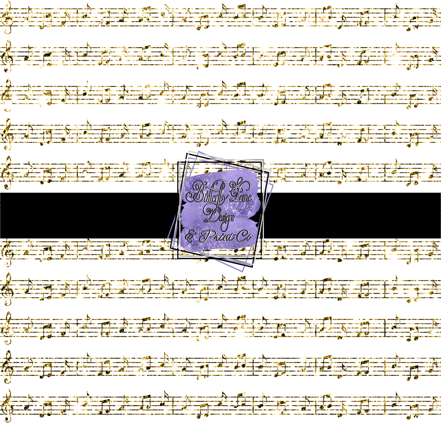 Gold Glitter sheet music 02-PV186- Patterned Vinyl