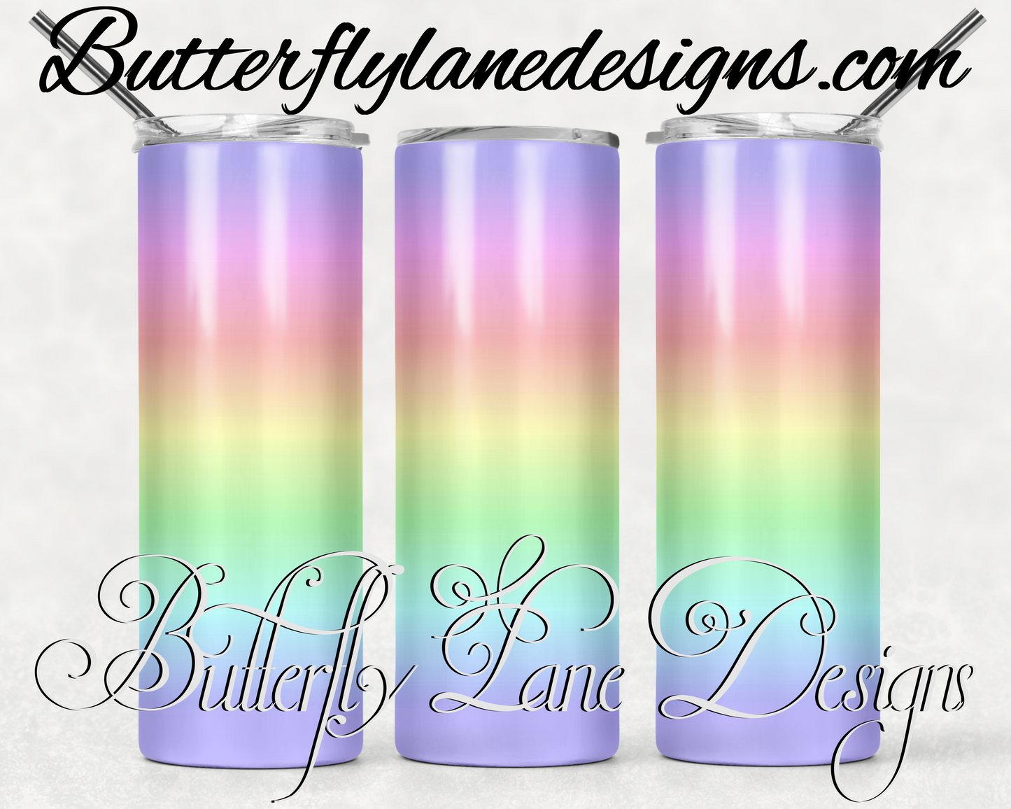 Pastels rainbow-219-WM :: White Cast Tumbler wrap