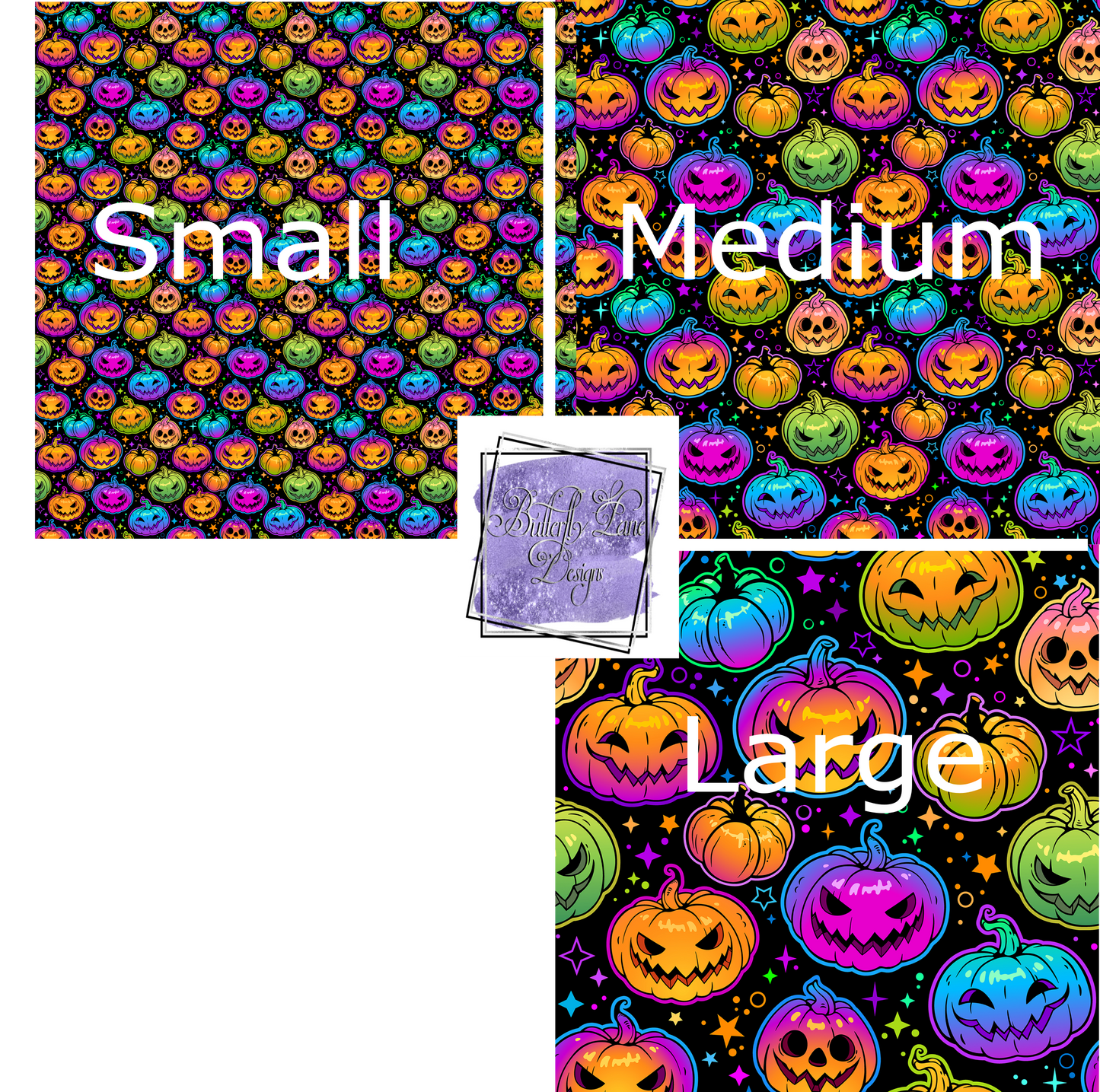 Neon Jack O Lanterns PV236 Patterned Vinyl
