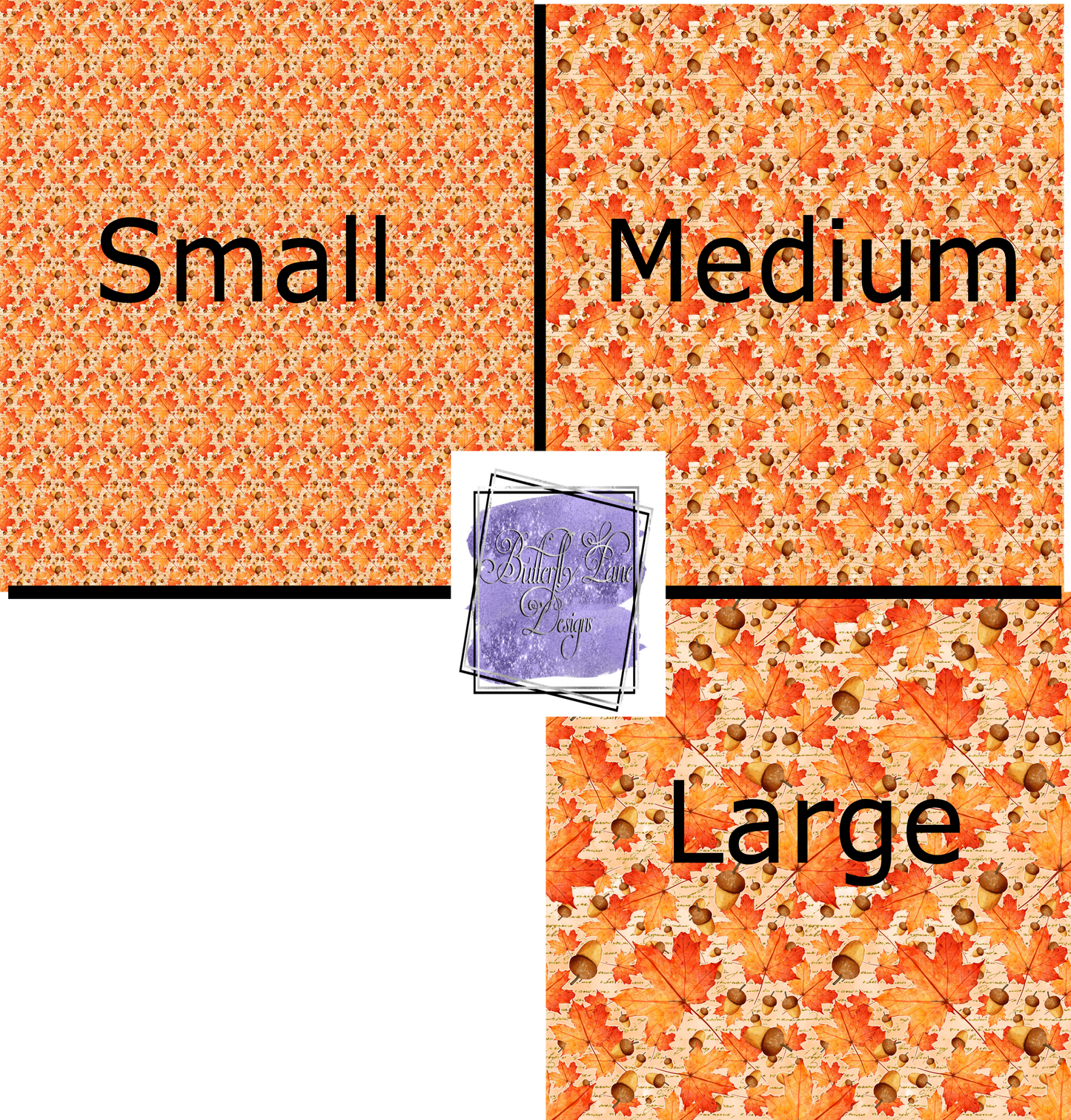 Fall Leaves-acorns autumn colors PV247 Patterned Vinyl