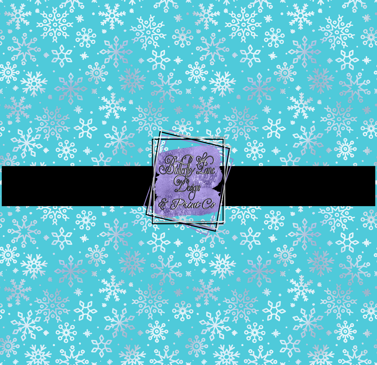 Blue with snowflakes PV 296 Patterned Vinyl