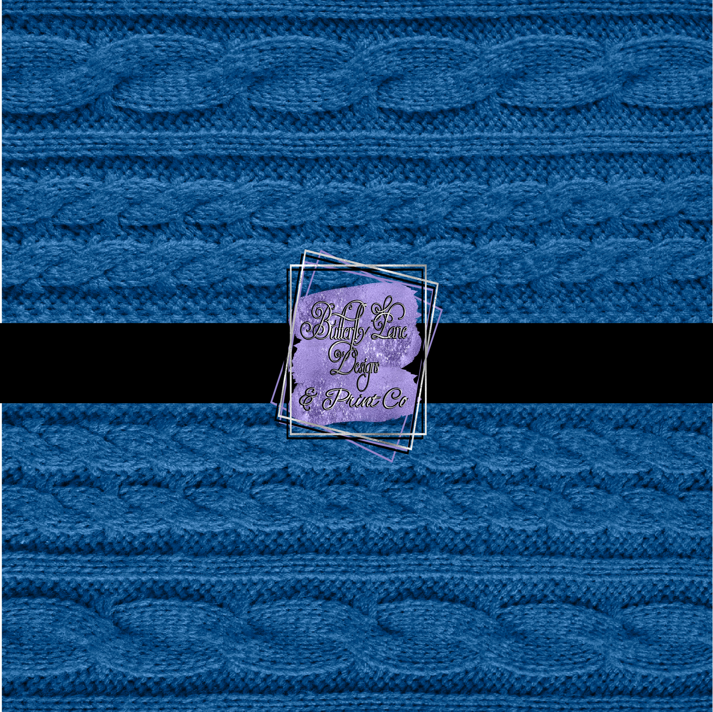Blue Cozy Knit pattern PV 323 Patterned Vinyl