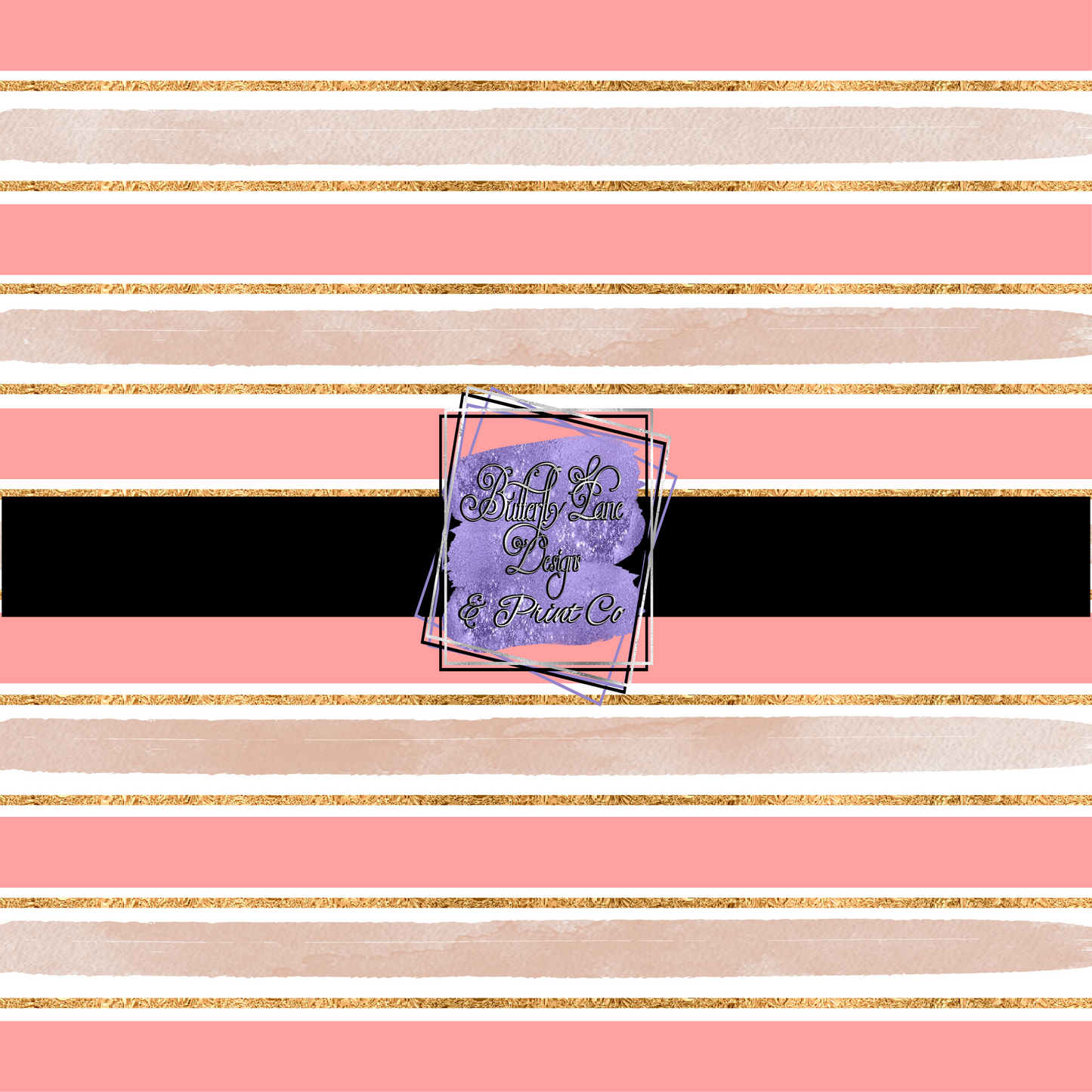 Peachy Pink stripes :: PV 325 Patterned Vinyl