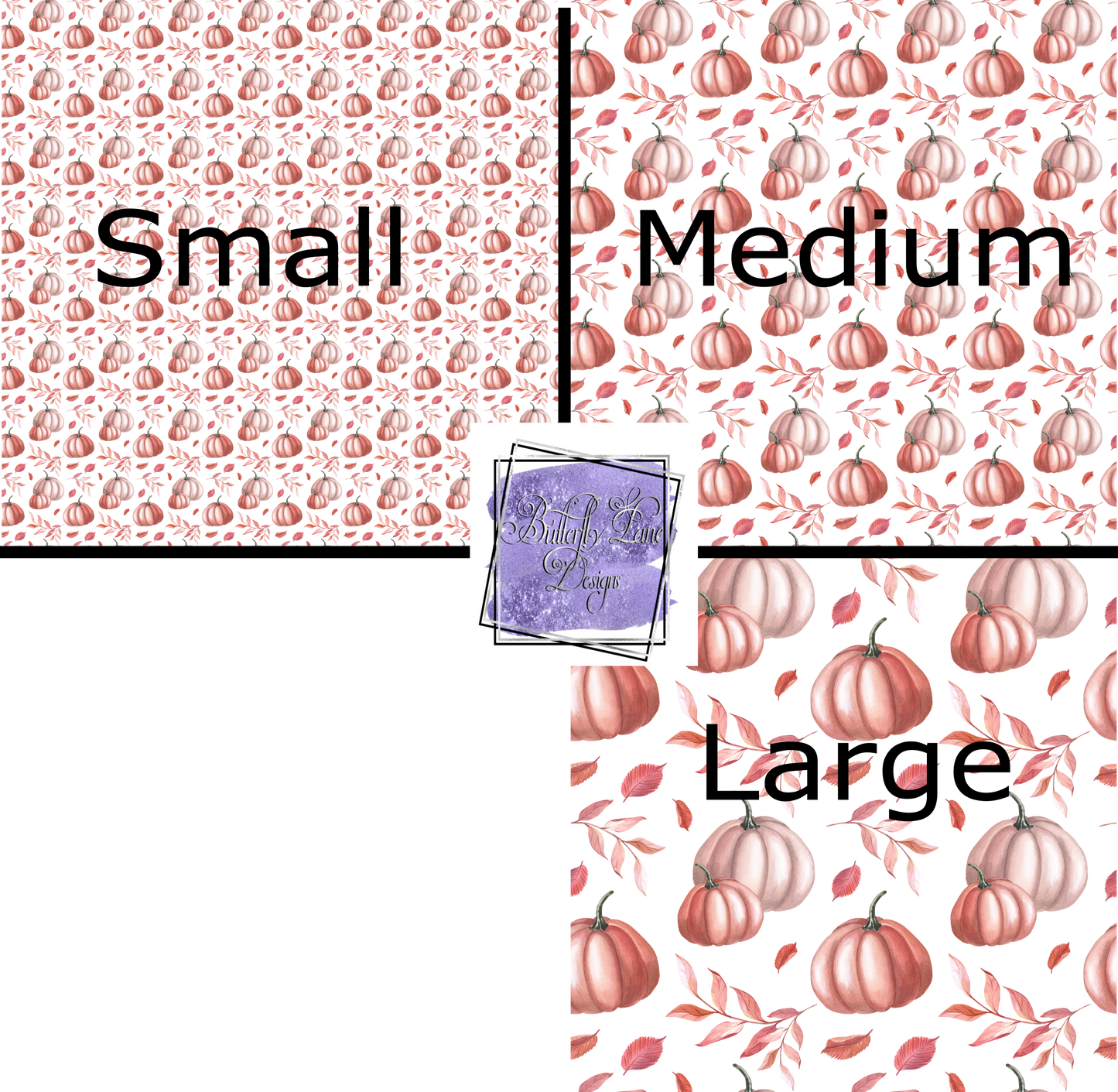 Pink Fall Pumpkins PV 326-T Patterned Vinyl