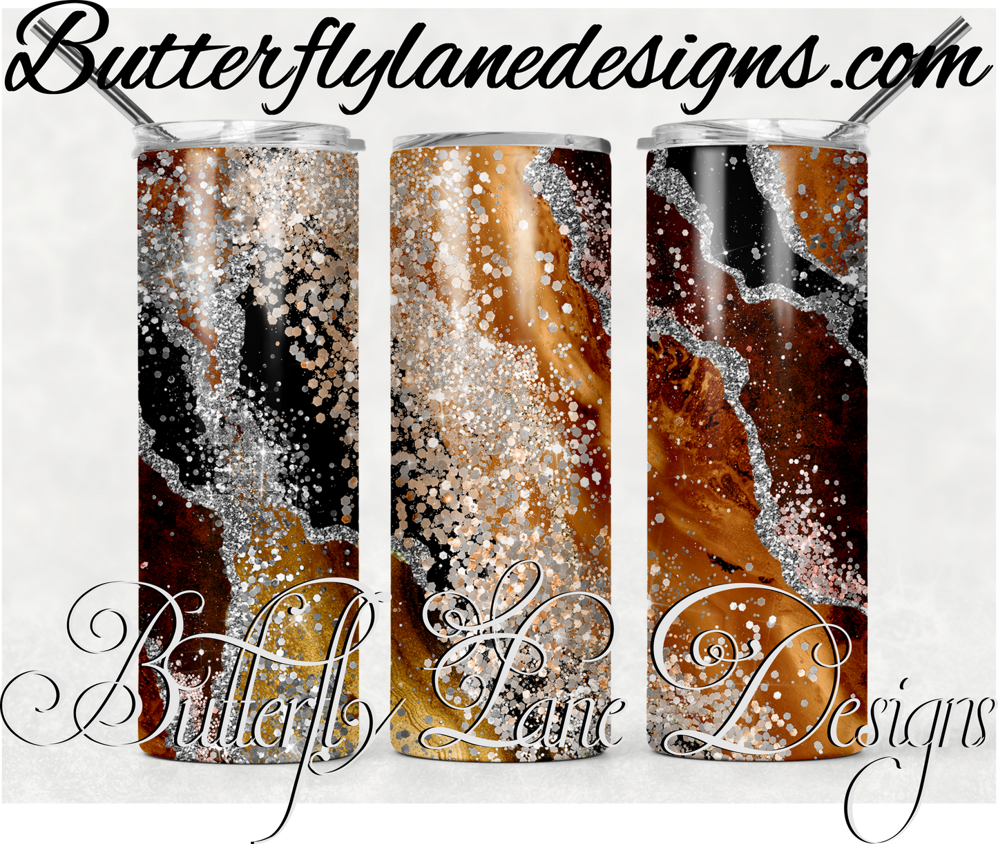 Amber-black glitter-wrap-332-WM :: White Cast Tumbler wrap