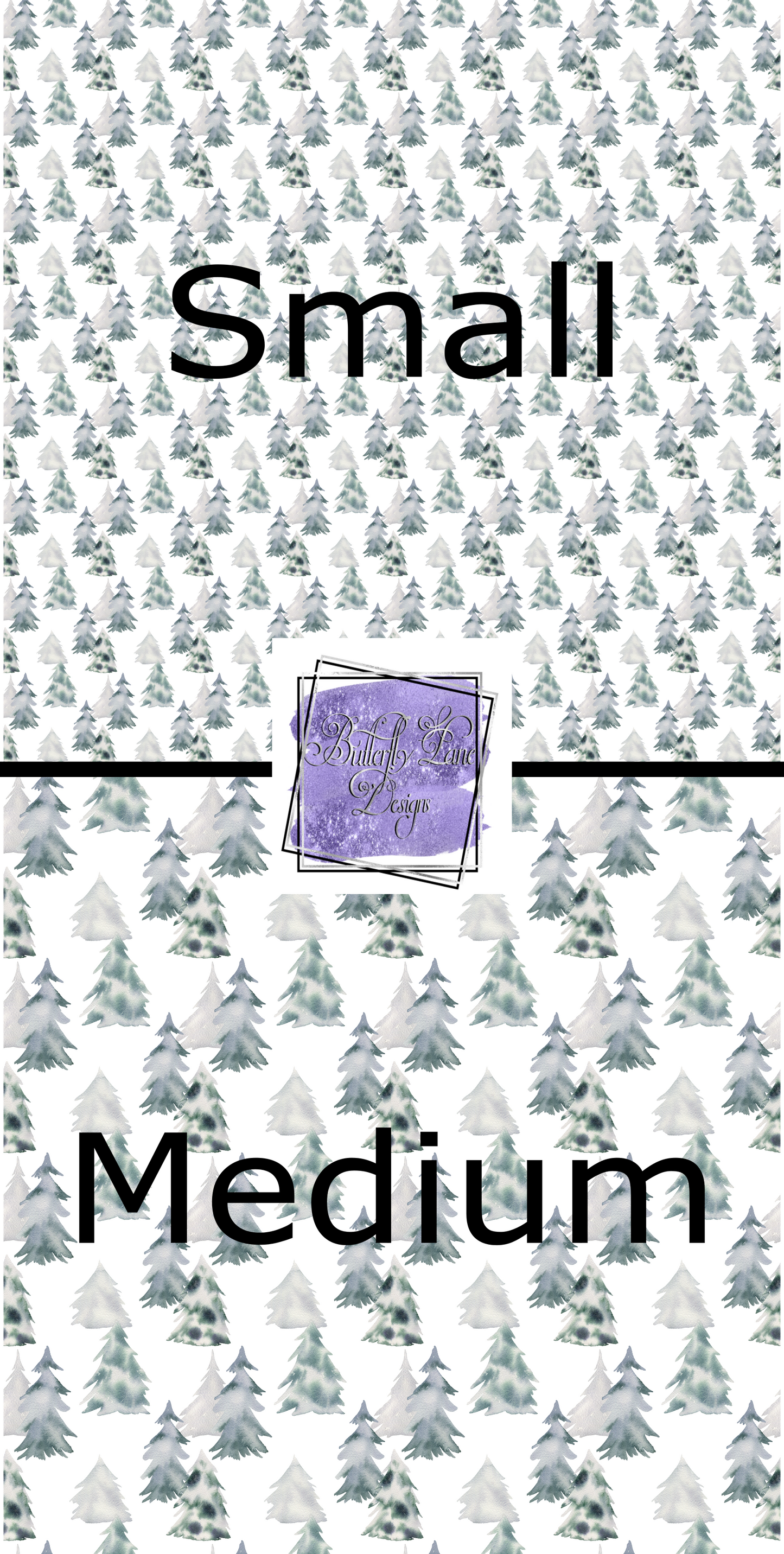 Winter watercolor trees PV 354 Patterned Vinyl
