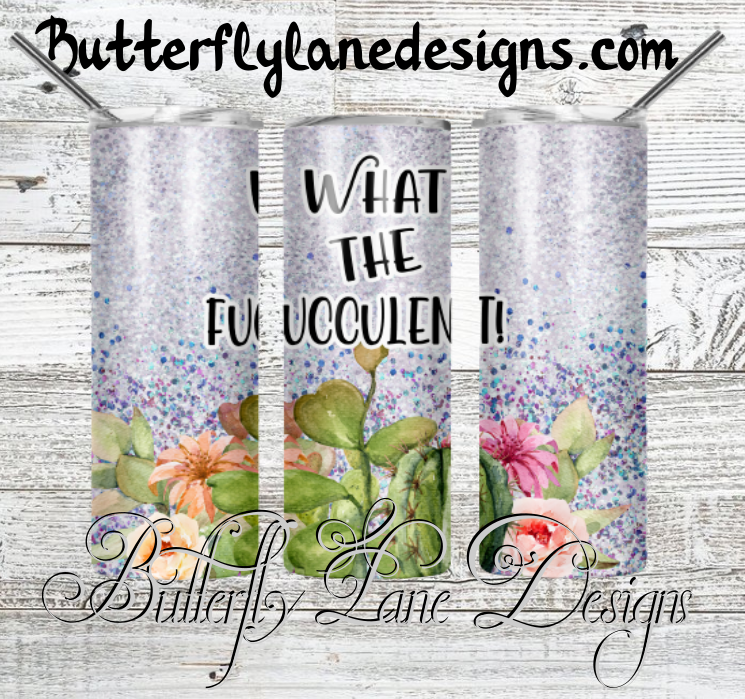 What the fucculent--Succulents & Flora 358 :: White Cast Tumbler wrap