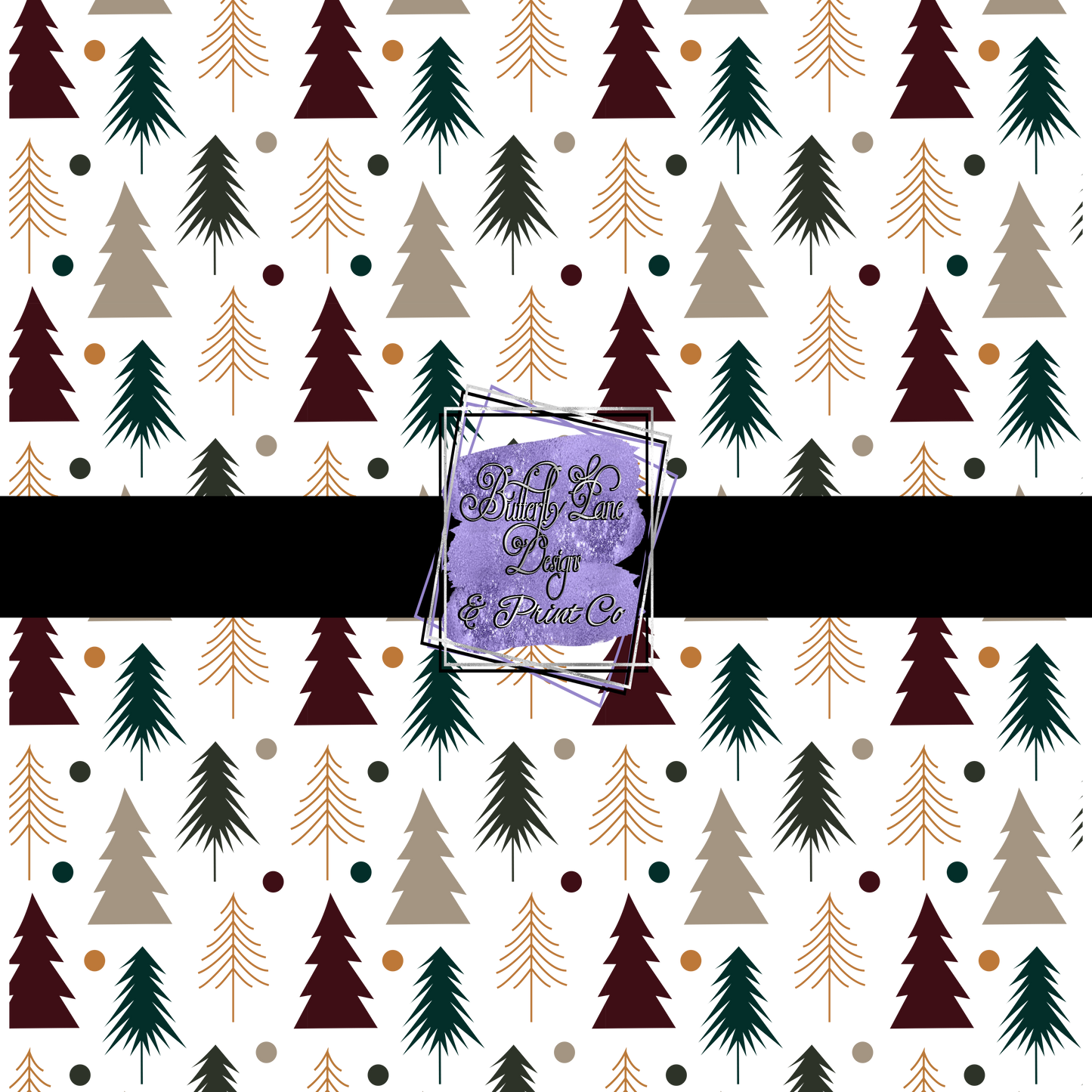 Earth tone trees PV 359-T- Patterned Vinyl