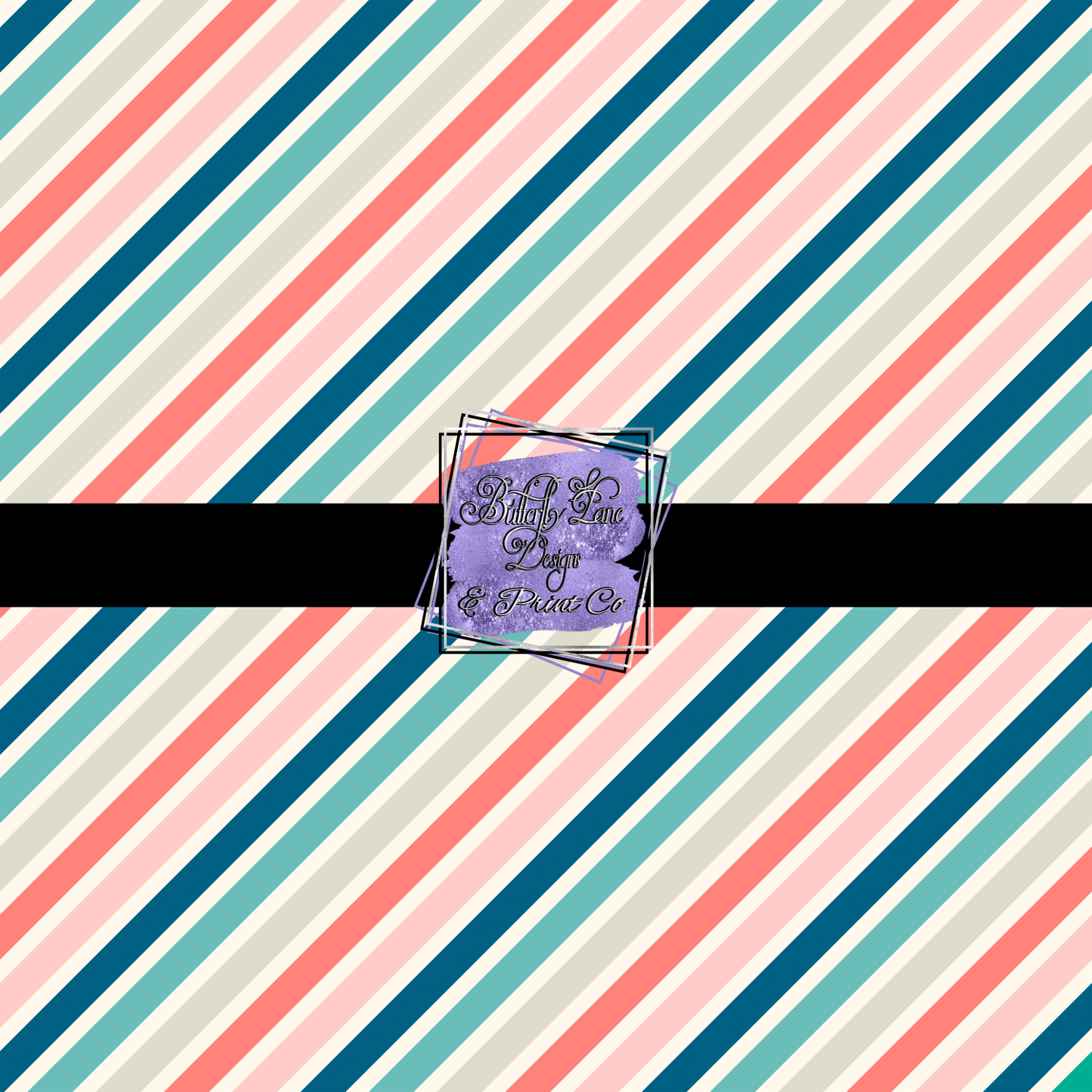 Pastel Stripes - PV 365-Large- Patterned Vinyl