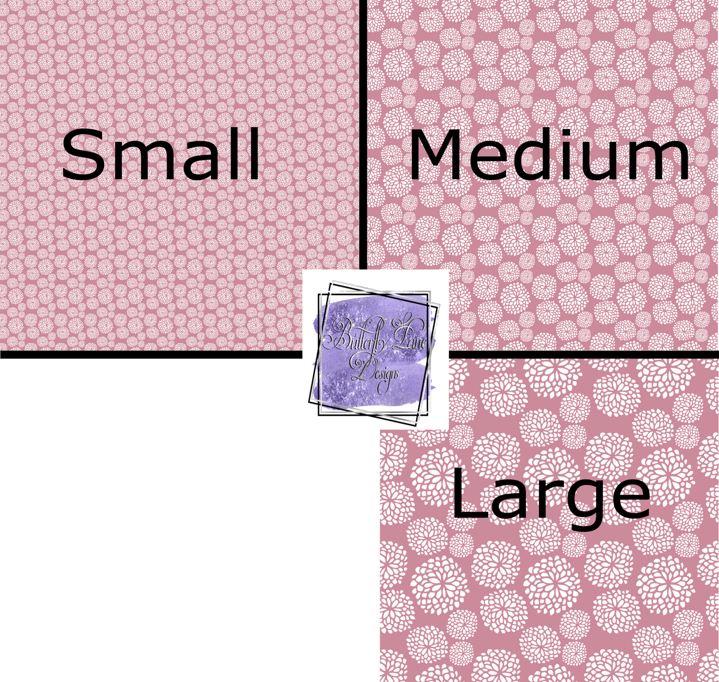 Pretty Light pink Dahlia Florals PV 370 Patterned Vinyl