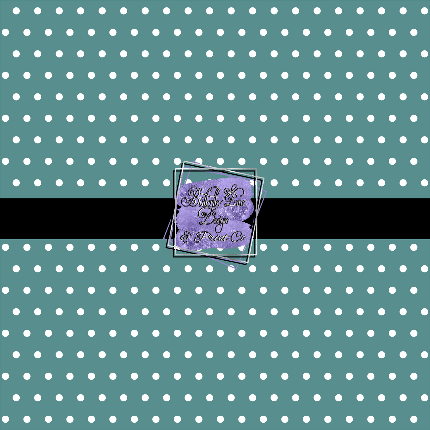 Light green teal with Polka Dots PV 377-Large- Patterned Vinyl