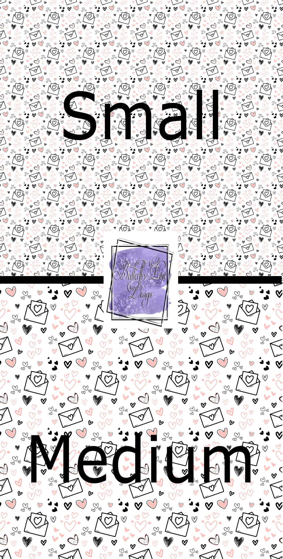 Valentines Day Hearts & Envelopes PV 392 Patterned Vinyl
