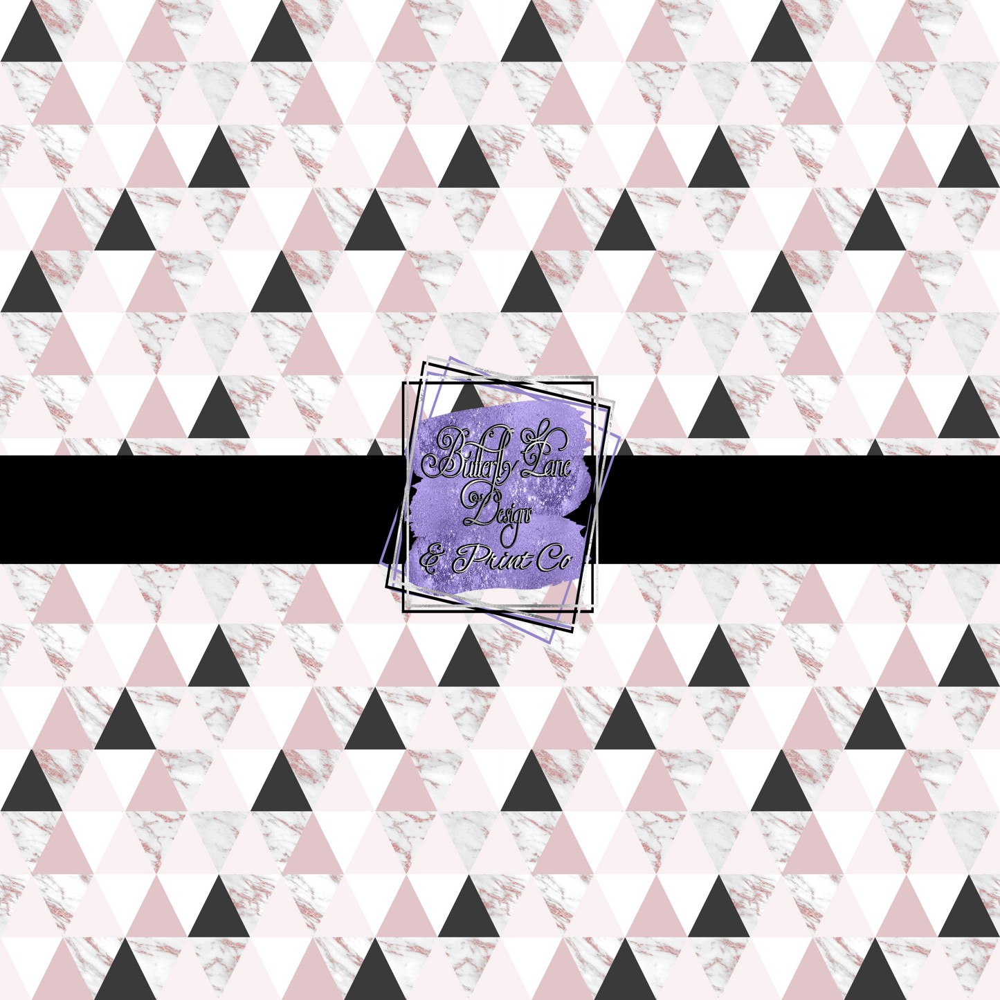 Triangle shapes, pink, gold marble PV 409-Large- Patterned Vinyl