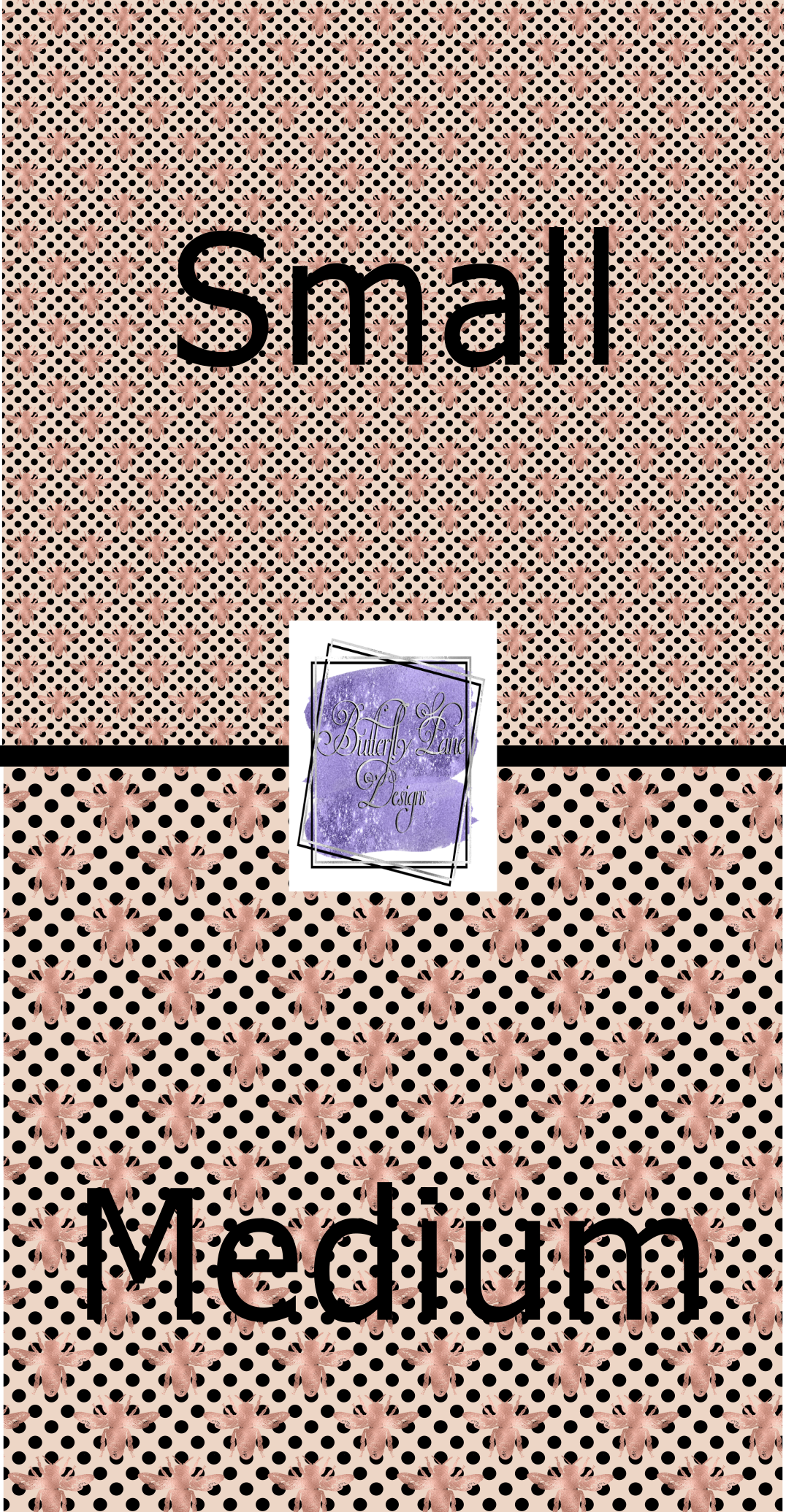 Rose Gold Bee's with polka dots PV 414 Patterned Vinyl