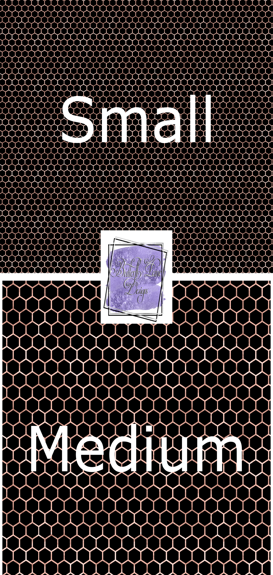 Black & Rose gold honey comb PV 415 Patterned Vinyl