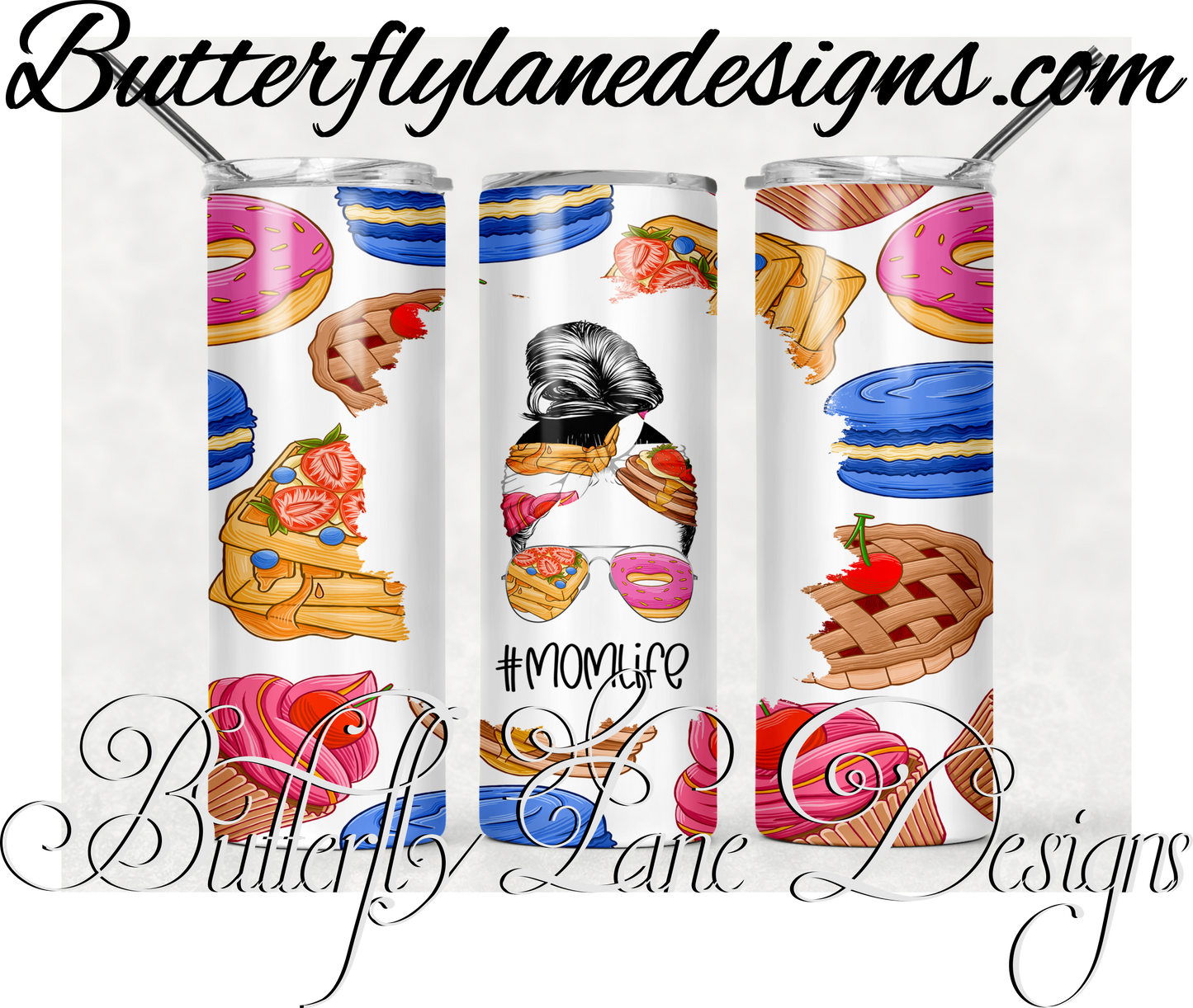 Food Mom life-messy bun-419 :: White Cast Tumbler wrap