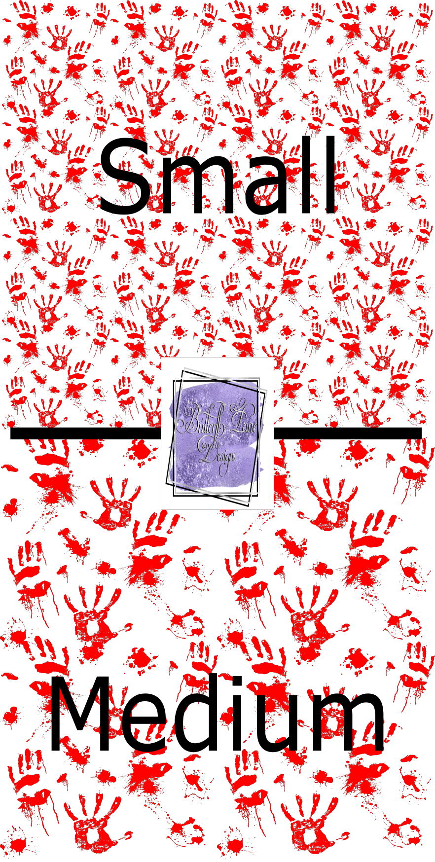 Red Bloody Hand prints PV 420-T Patterned Vinyl