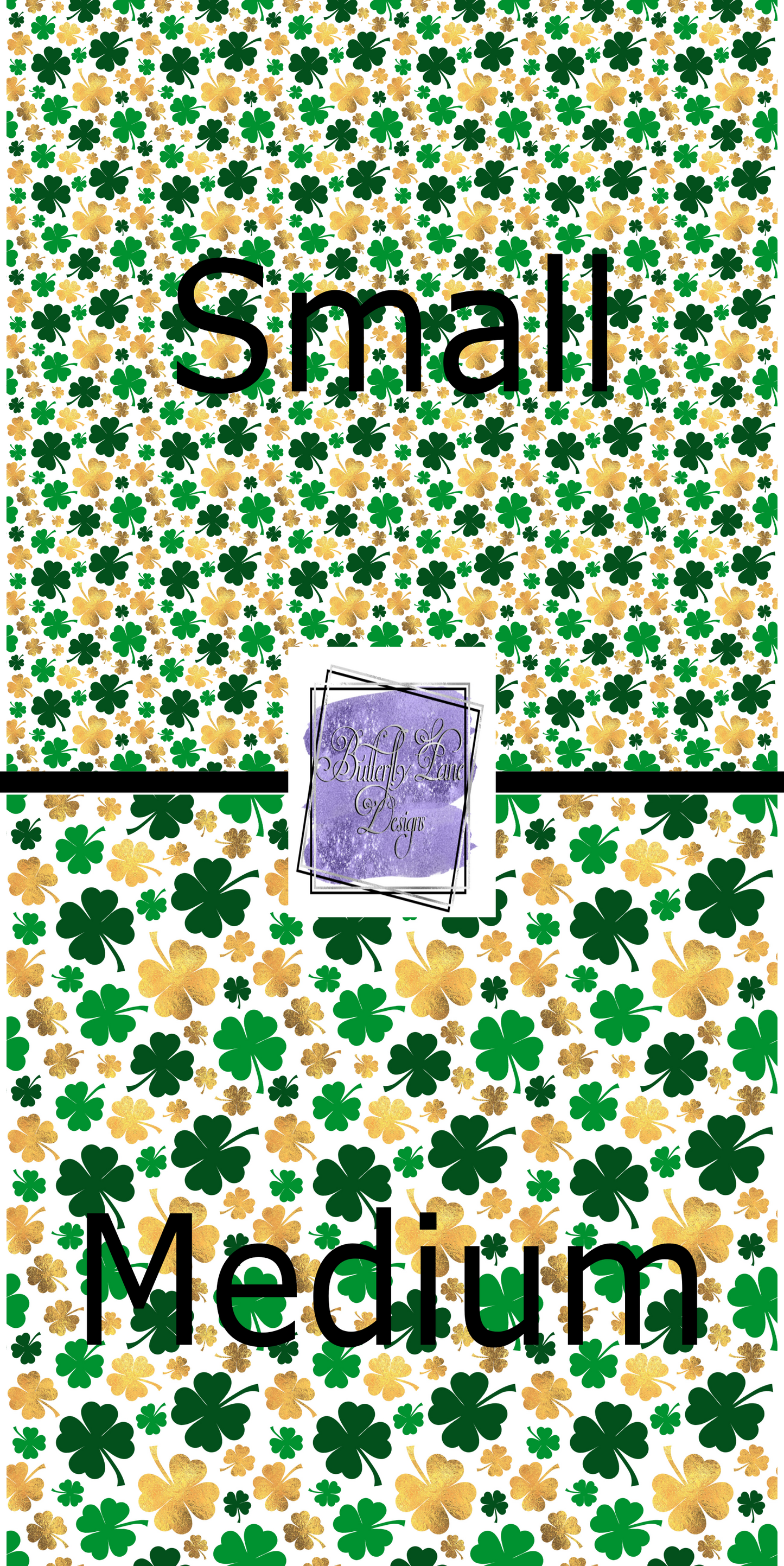 Gold & Green Shamrocks-Clovers - PV 458 Patterned Vinyl