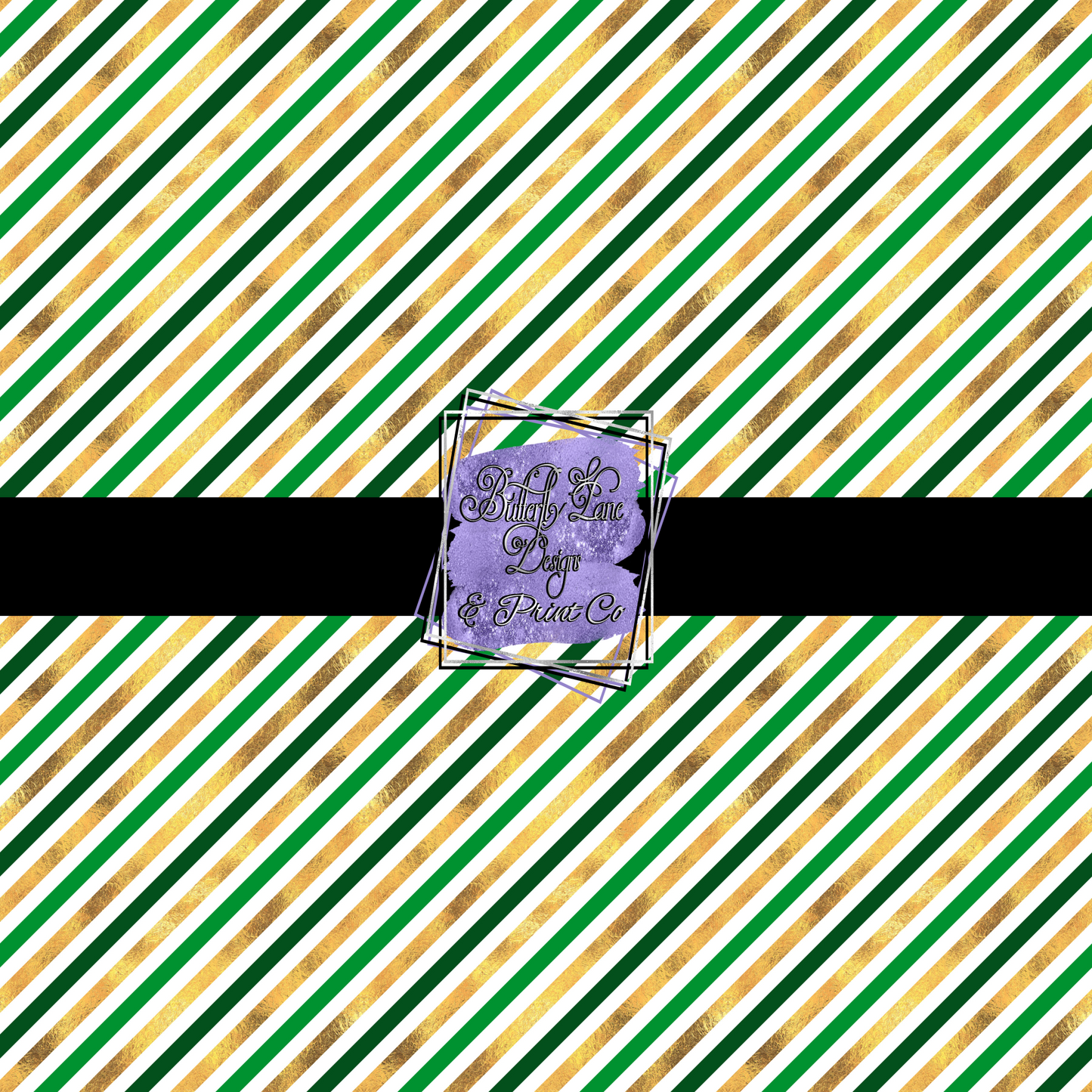 St-Patricks-Gold-Green stripes-PV 459 Patterned Vinyl