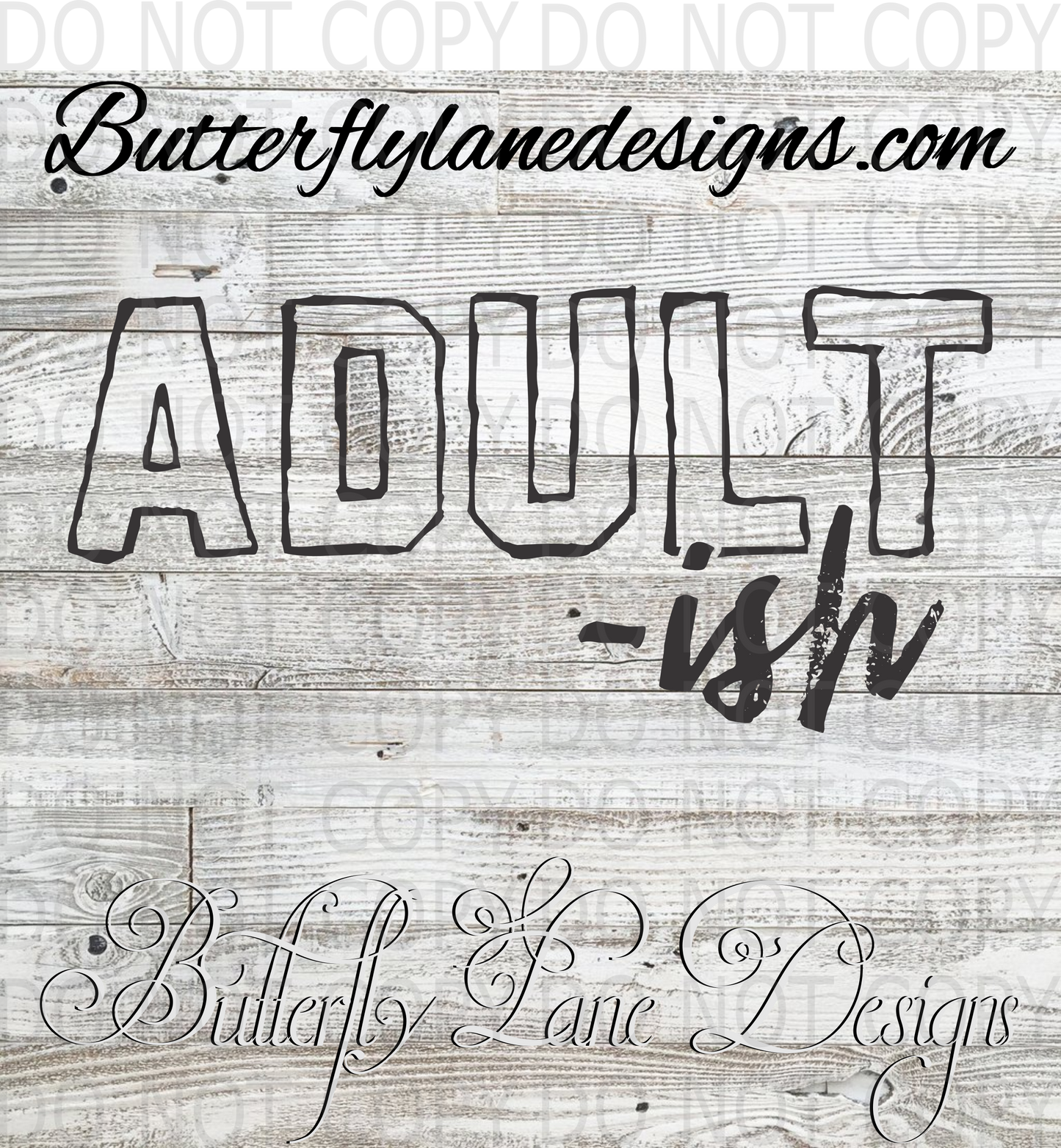 Adult-ish :: Clear Decal :: VC Decal