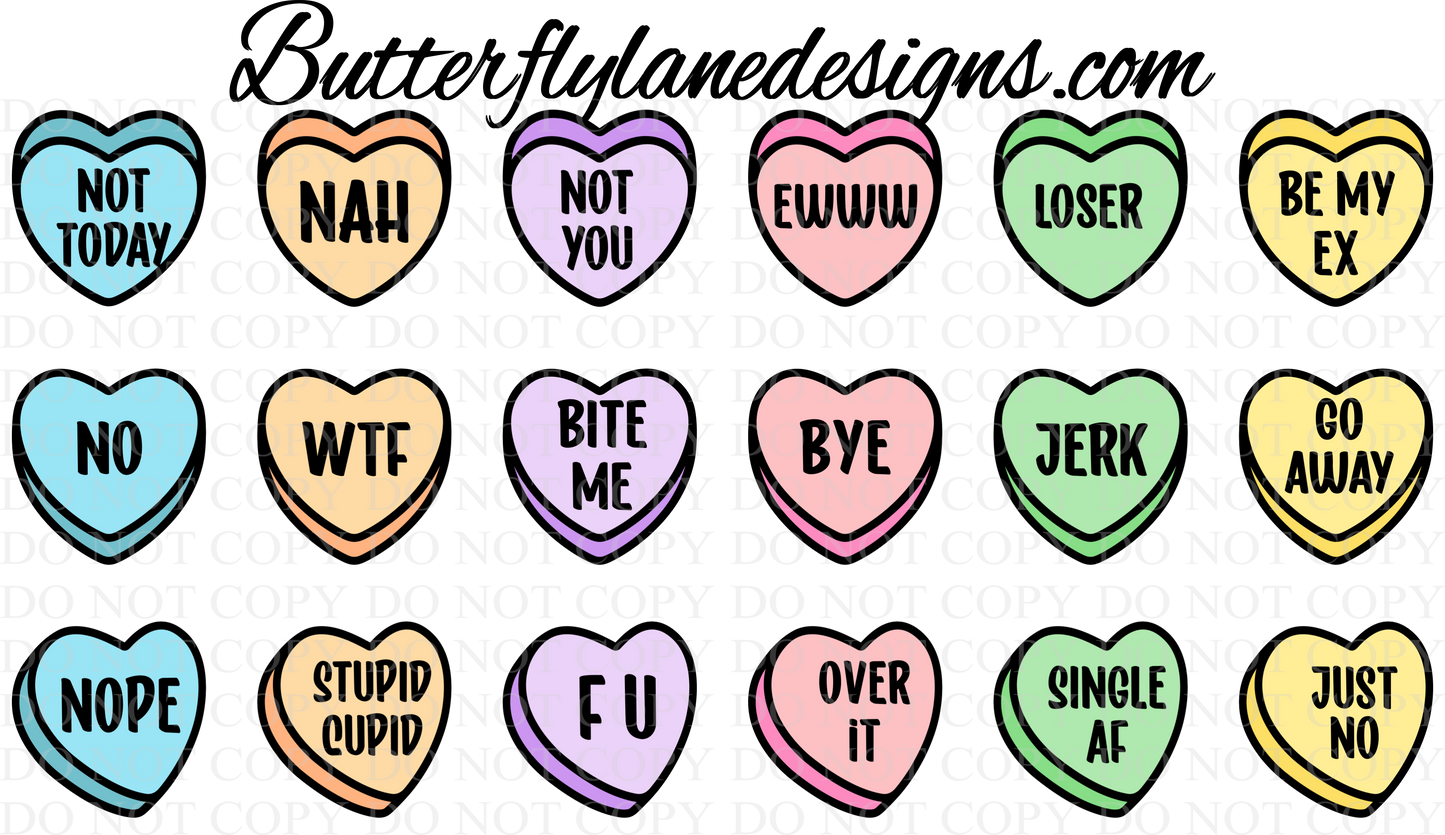 Anti Valentine-Convo Hearts 1-black  :: V.C. Sheet