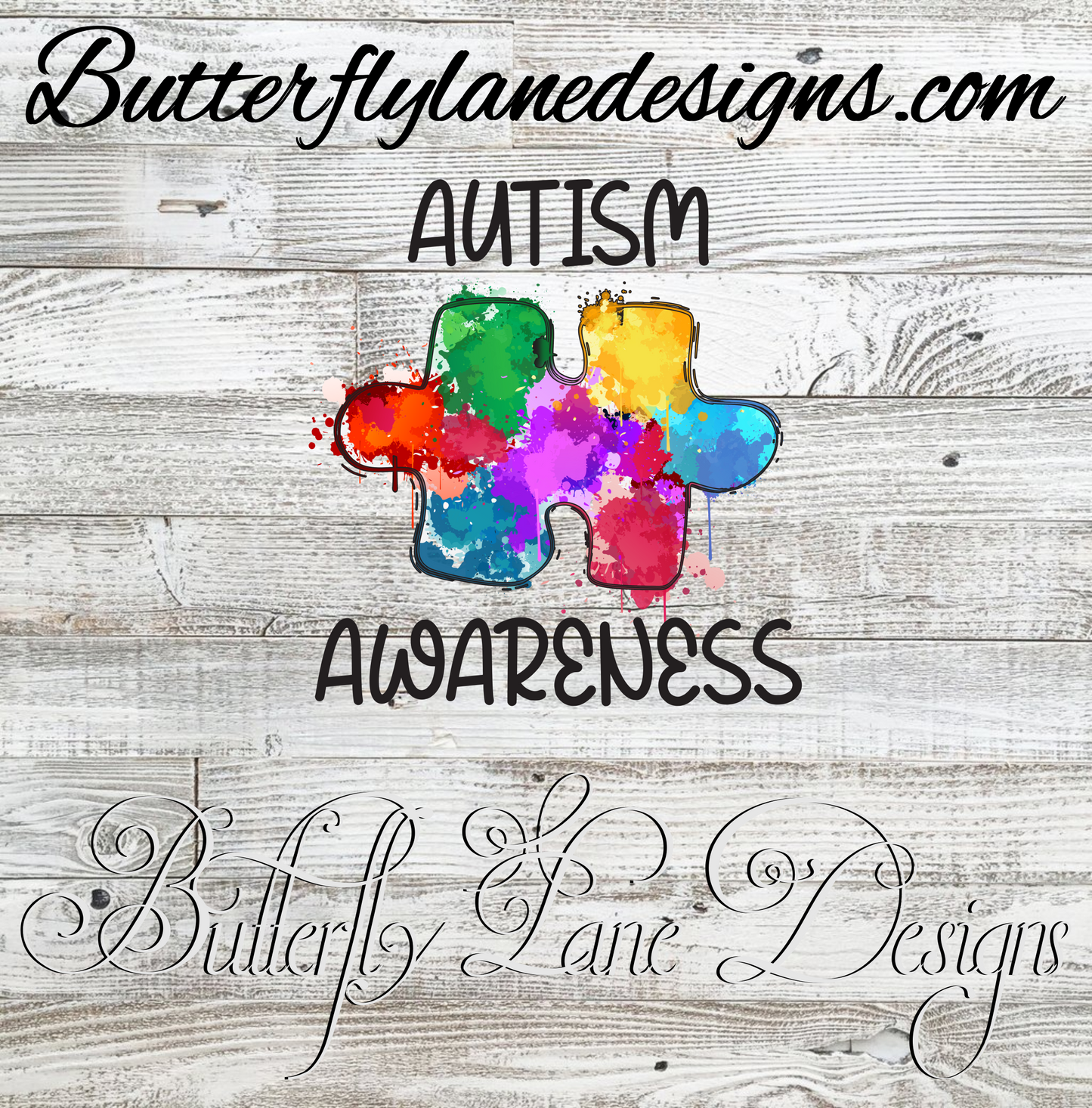 Autism-awareness- watercolor puzzle pc- :: Clear Cast Decal