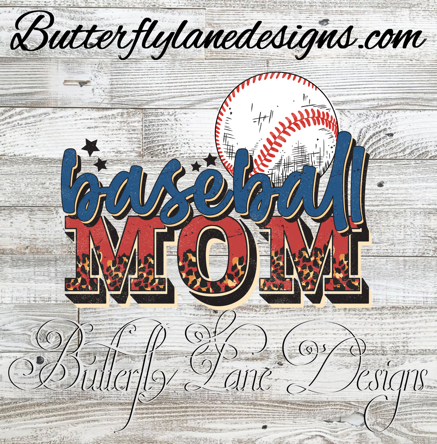 Baseball mom 02 :: Clear Decal :: VC Decal