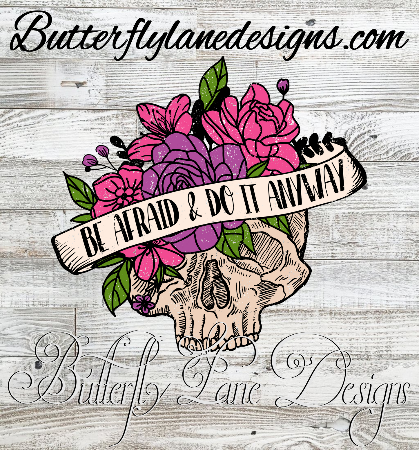 Be afraid & do it anyways-colored :: Clear Decal or VC Decal