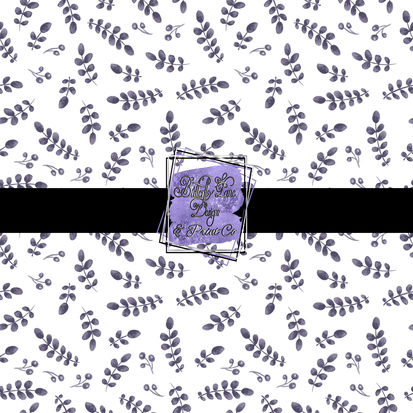 Bluish purple leaves-stems PV 428 M - Patterned Vinyl
