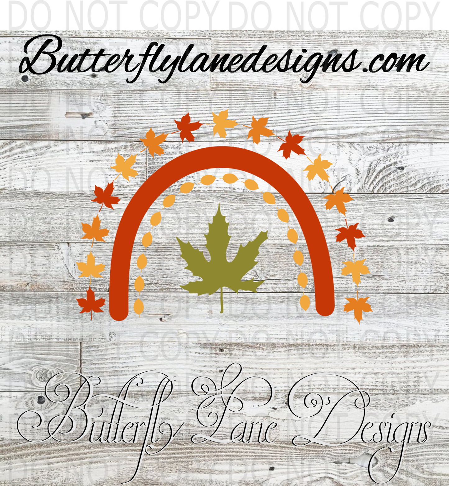 Boho fall leaf rainbow 01- :: Clear Decal :: VC Decal