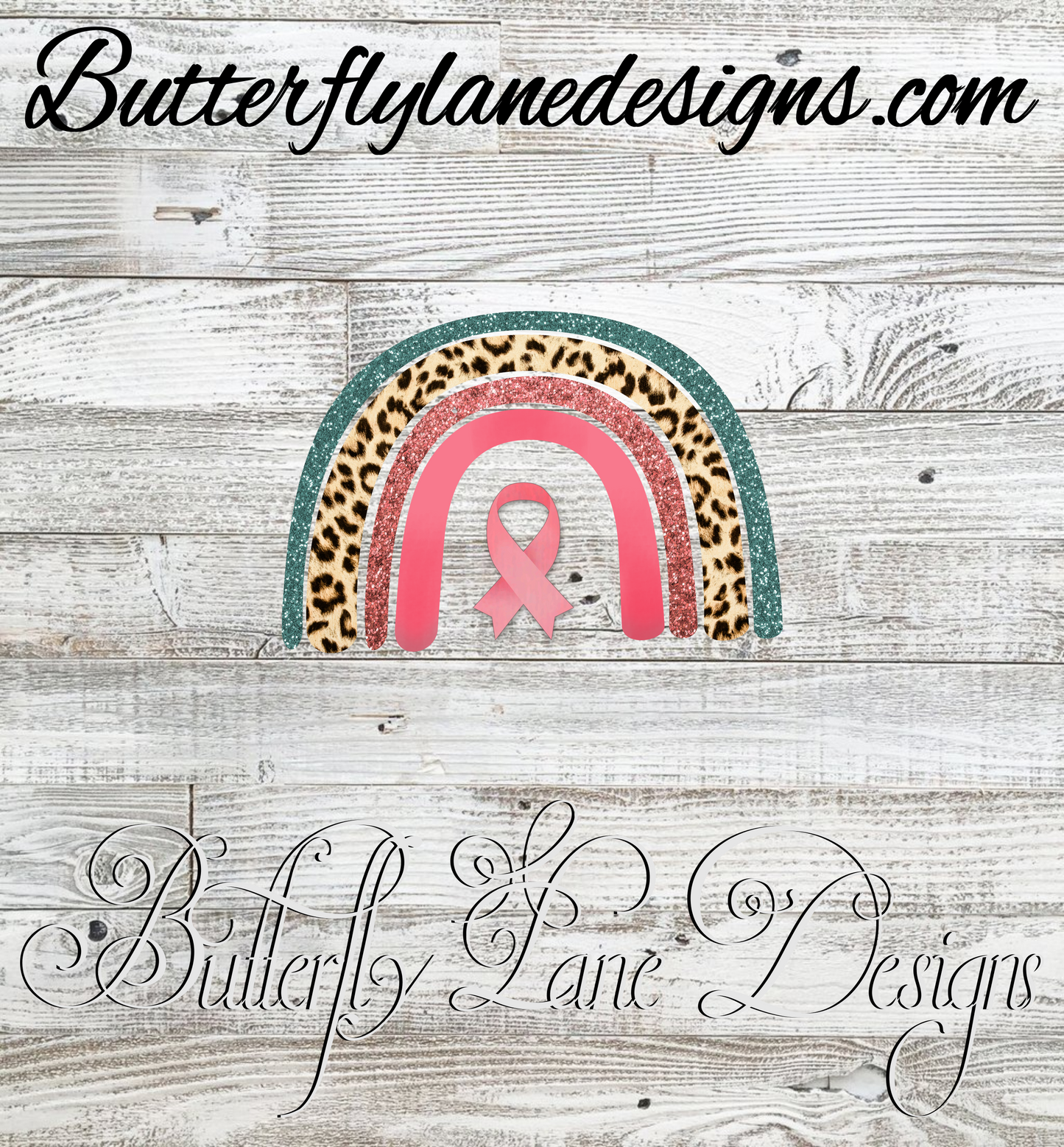 Breast cancer-BoHo Rainbow :: Clear Cast Decal