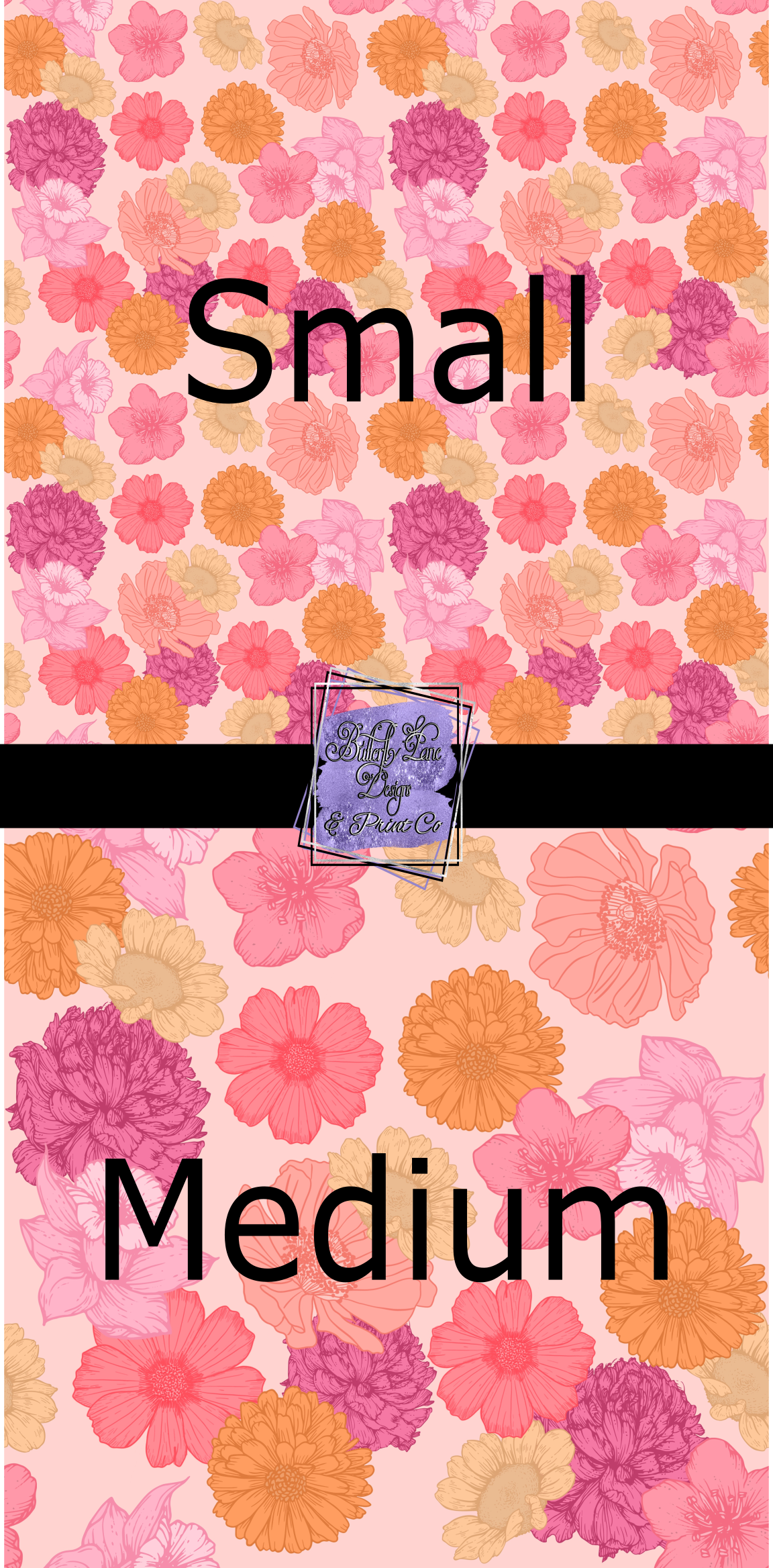 Bright Pinks-Oranges Florals- PV 525 Patterned Vinyl