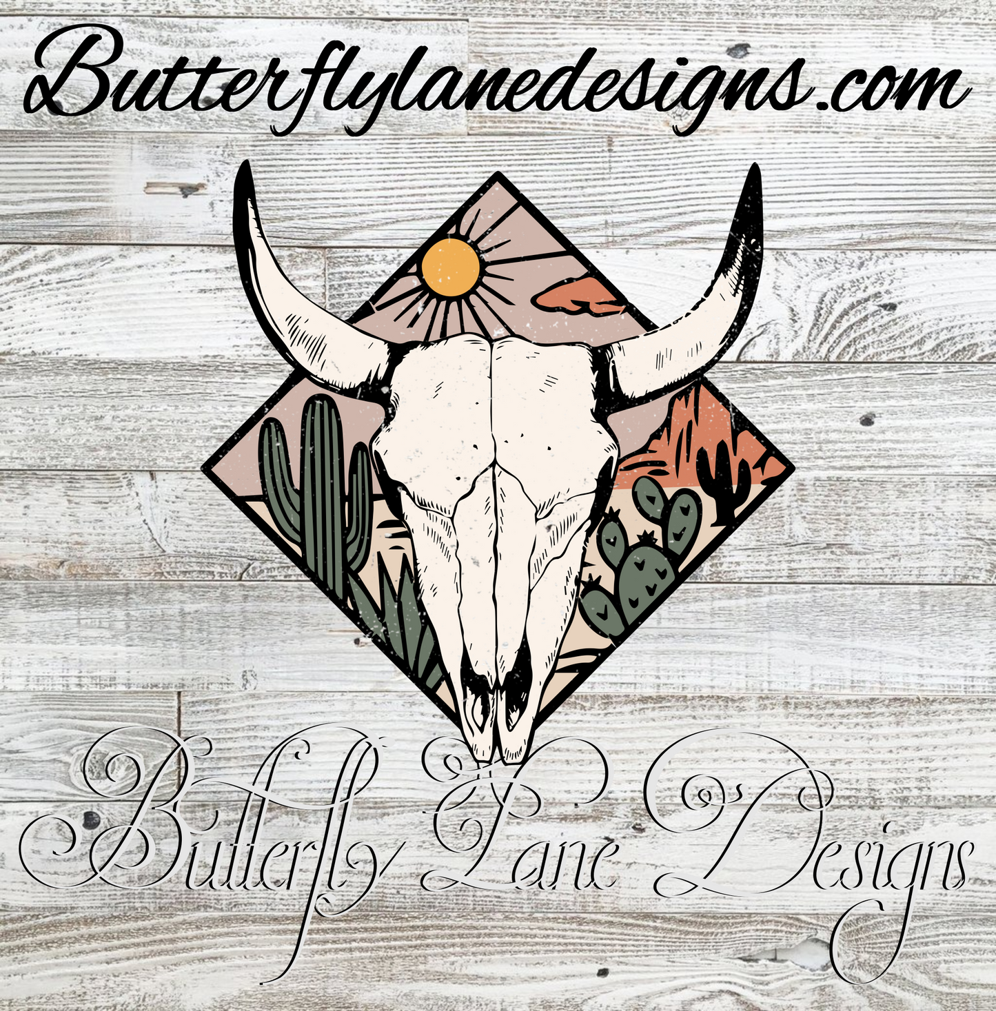 Bull skull desert theme :: Clear Decal :: VC Decal
