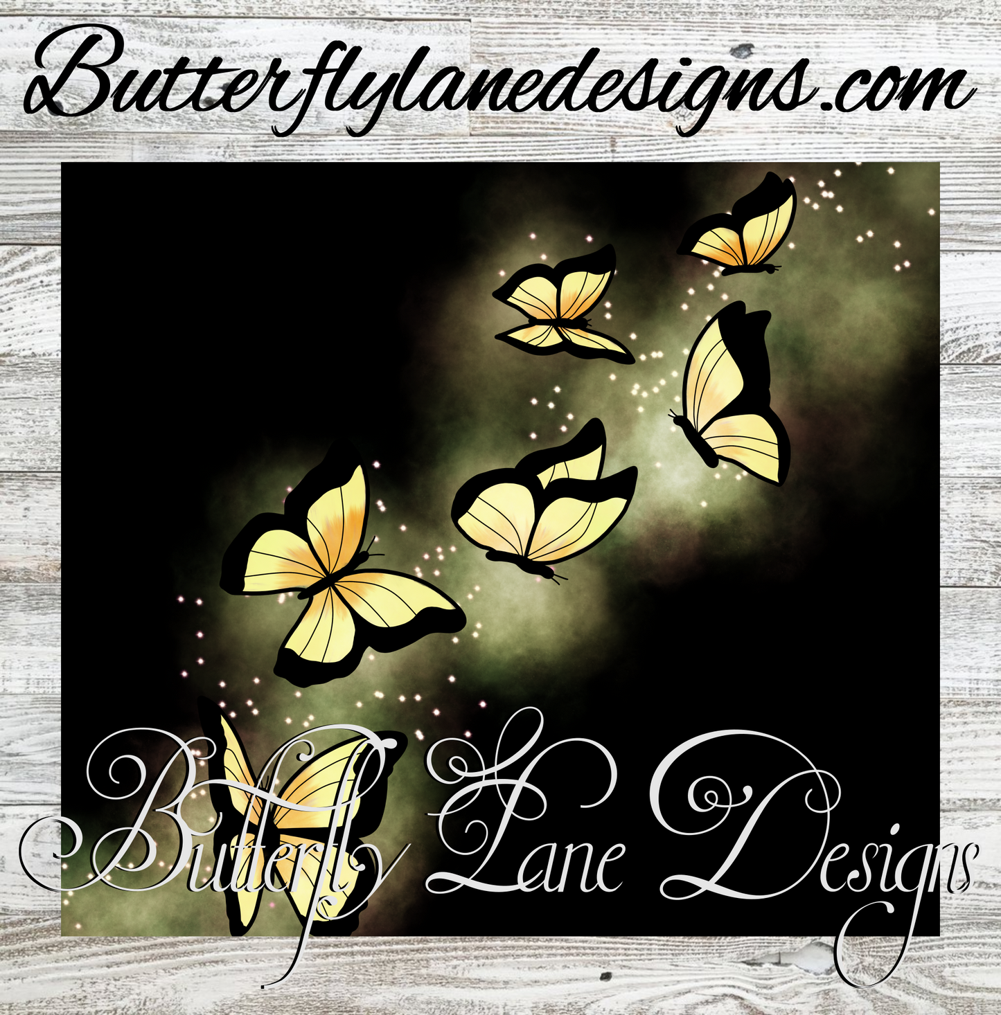 Butterfly Glow Yellow :: Tumbler wrap