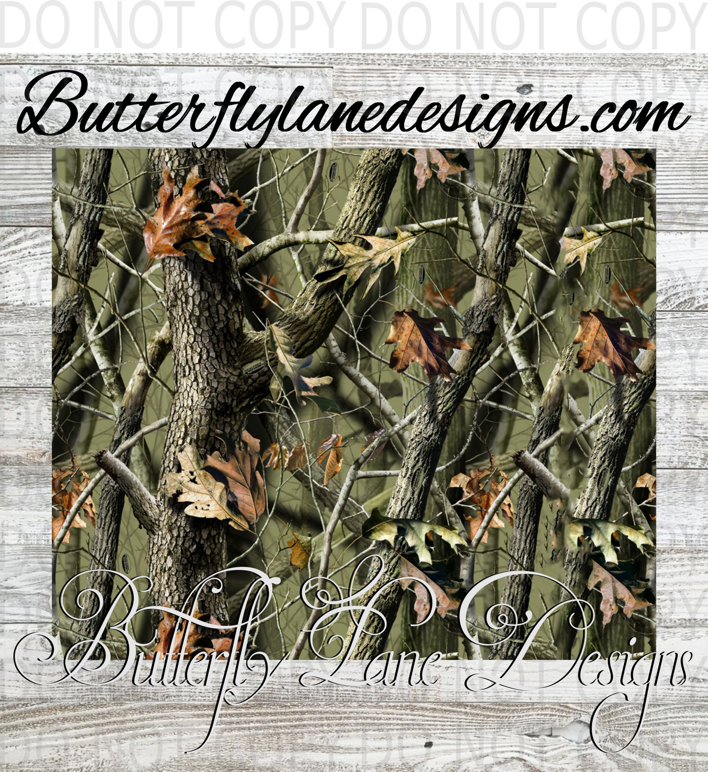 Camo-Real tree-02 :: White Cast Tumbler wrap