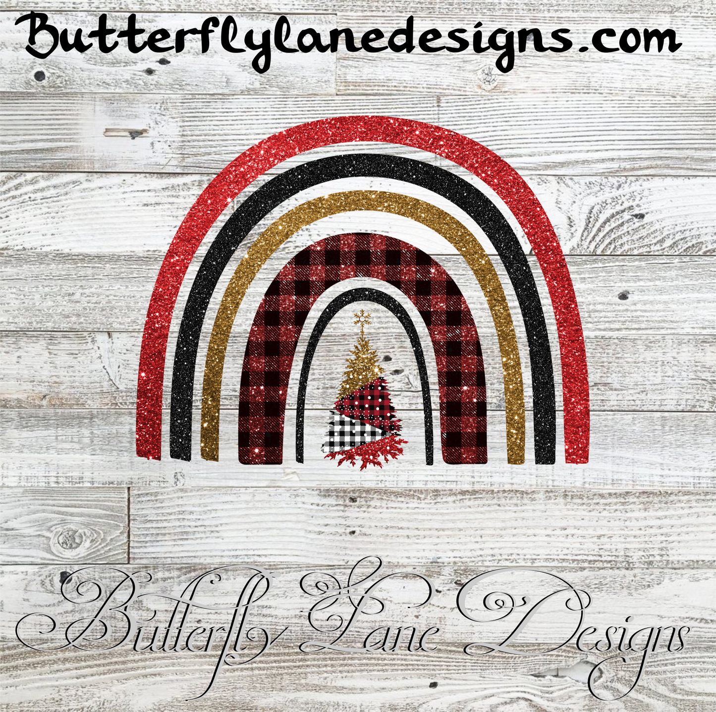 Christmas Rainbow :: Clear Cast Decal