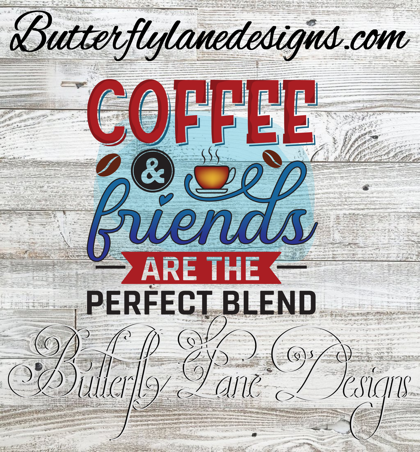 Coffee & Friends perfect blend :: Clear Cast Decal